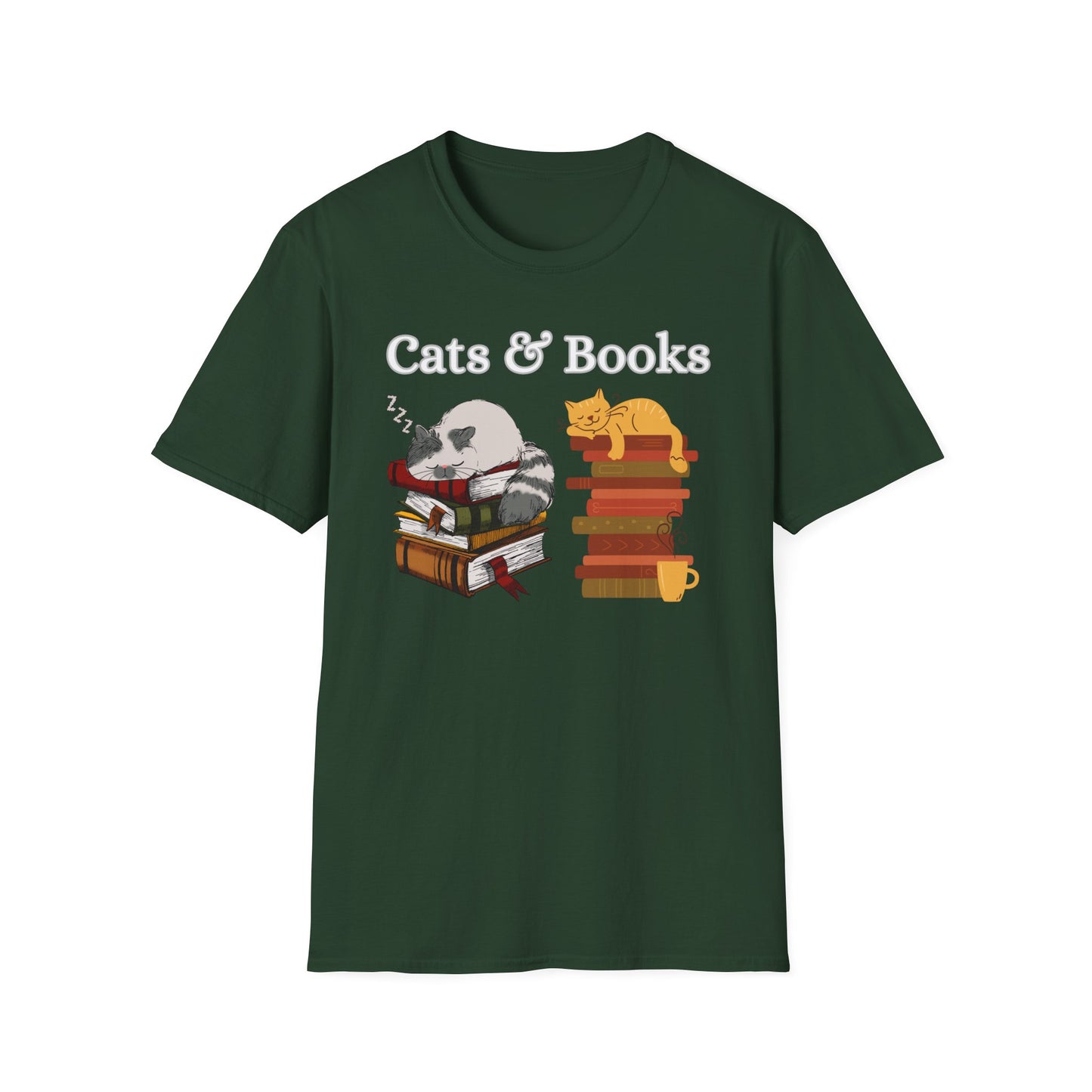 Cat T-shirt for Reader gift Funny Cat Shirt Reading Cats T shirt for Cat Lover gift Cats Books Shirt T-shirt Book Lover Gift