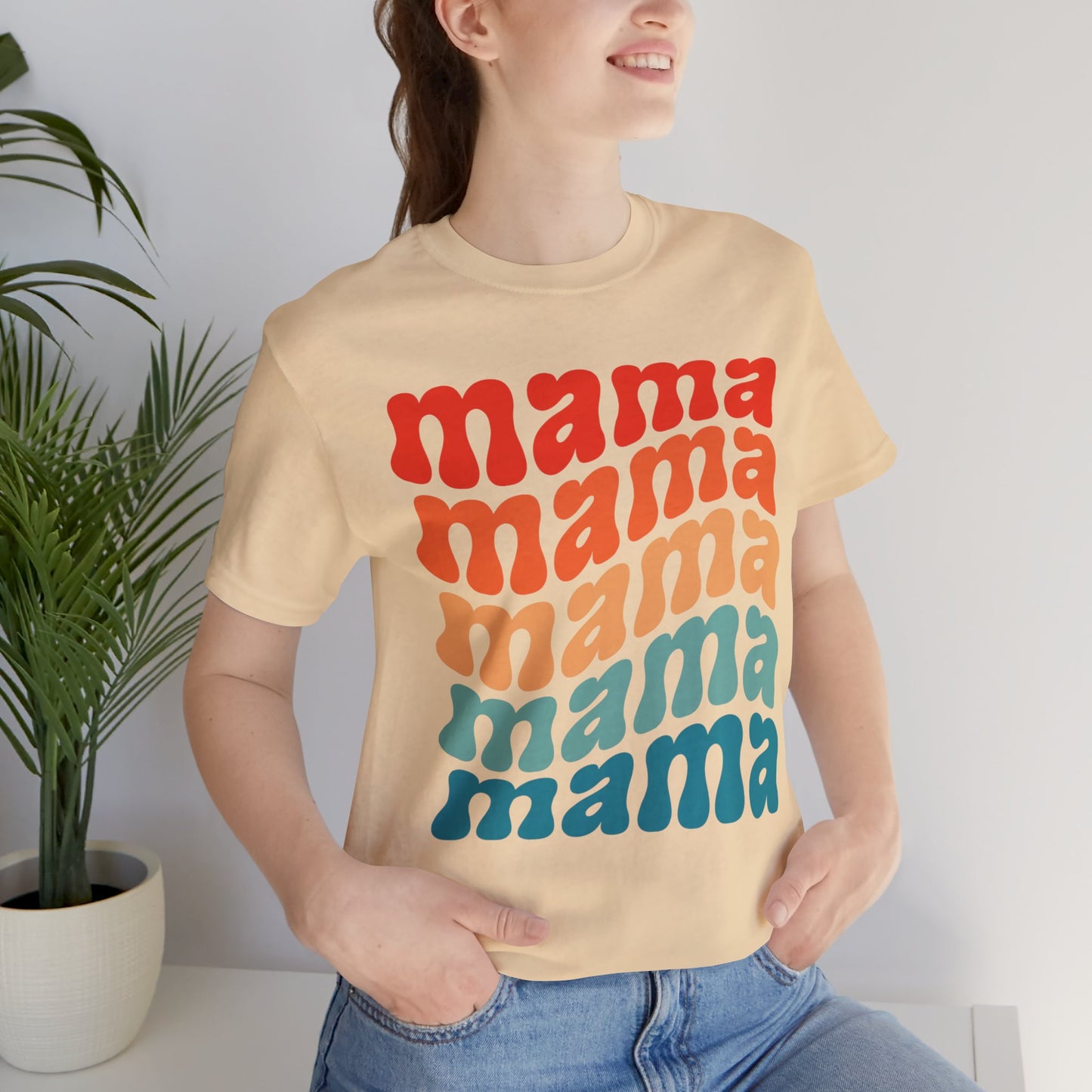 MAMA T Shirt Groovy Moms T-shirts for Mom gifts for Mothers Day gift for Her Cute Momma Shirts Mommy T Shirts Mom is the best