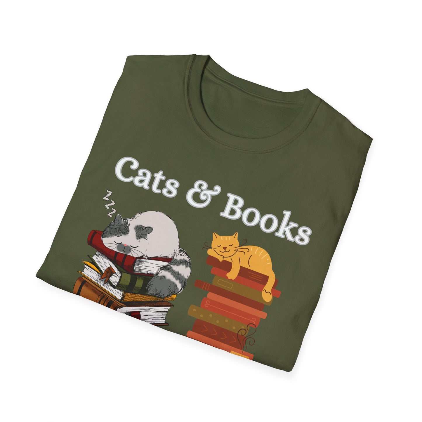 Cat T-shirt for Reader gift Funny Cat Shirt Reading Cats T shirt for Cat Lover gift Cats Books Shirt T-shirt Book Lover Gift