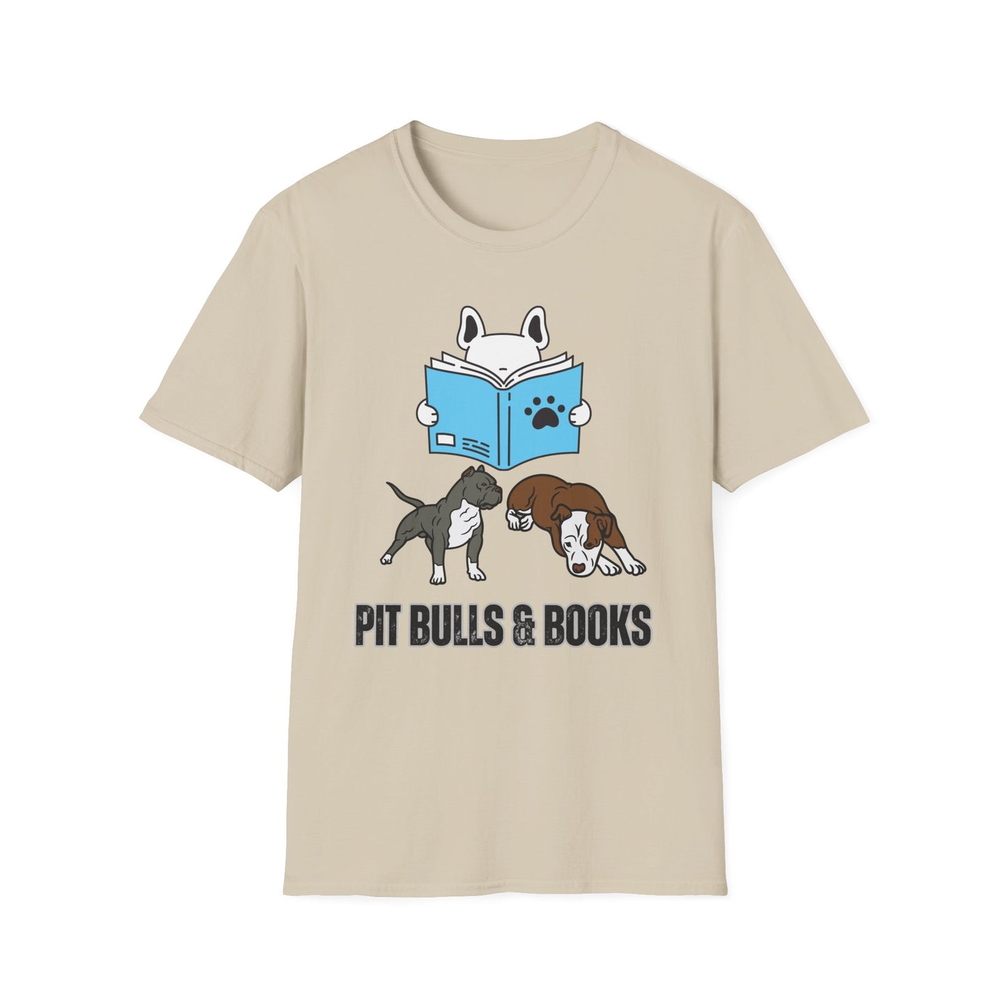 Pit Bulls & Books Lover Tee Shirts Shirt Pit Bull Reading Dog T shirt for Dog Lover gift Dog Books Shirt T-shirt Book Lover Gift for Pit Bull Lover gift