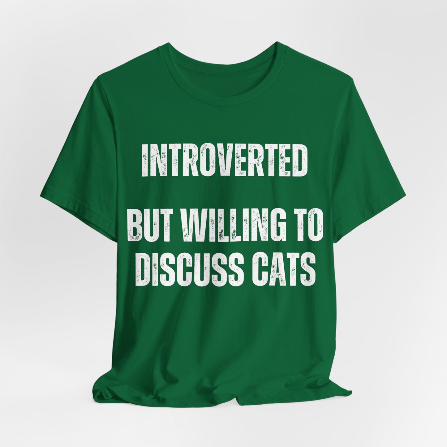 Funny Cat Shirt gift CAT Lover gifts for Cat Dad T-shirt Cat T shirt for Cat Mom Introverted But Willing to Discuss CATS Introvert Shirts