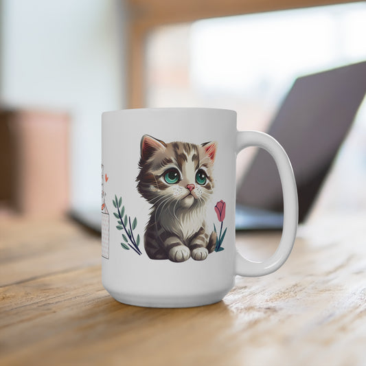 Number 1 Cat Parent Mug for Cat Mom gift for Cat Lover gift for Her - Cute Cat Coffee Mug 15oz