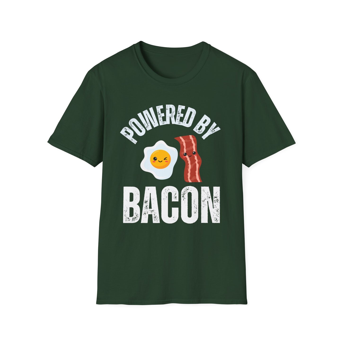 Powered by Bacon Shirt for Bacon Lover gift for Meat Lovers Tshirt for Carnivore Diet T-shirts for mens gifts for Her gift for Him