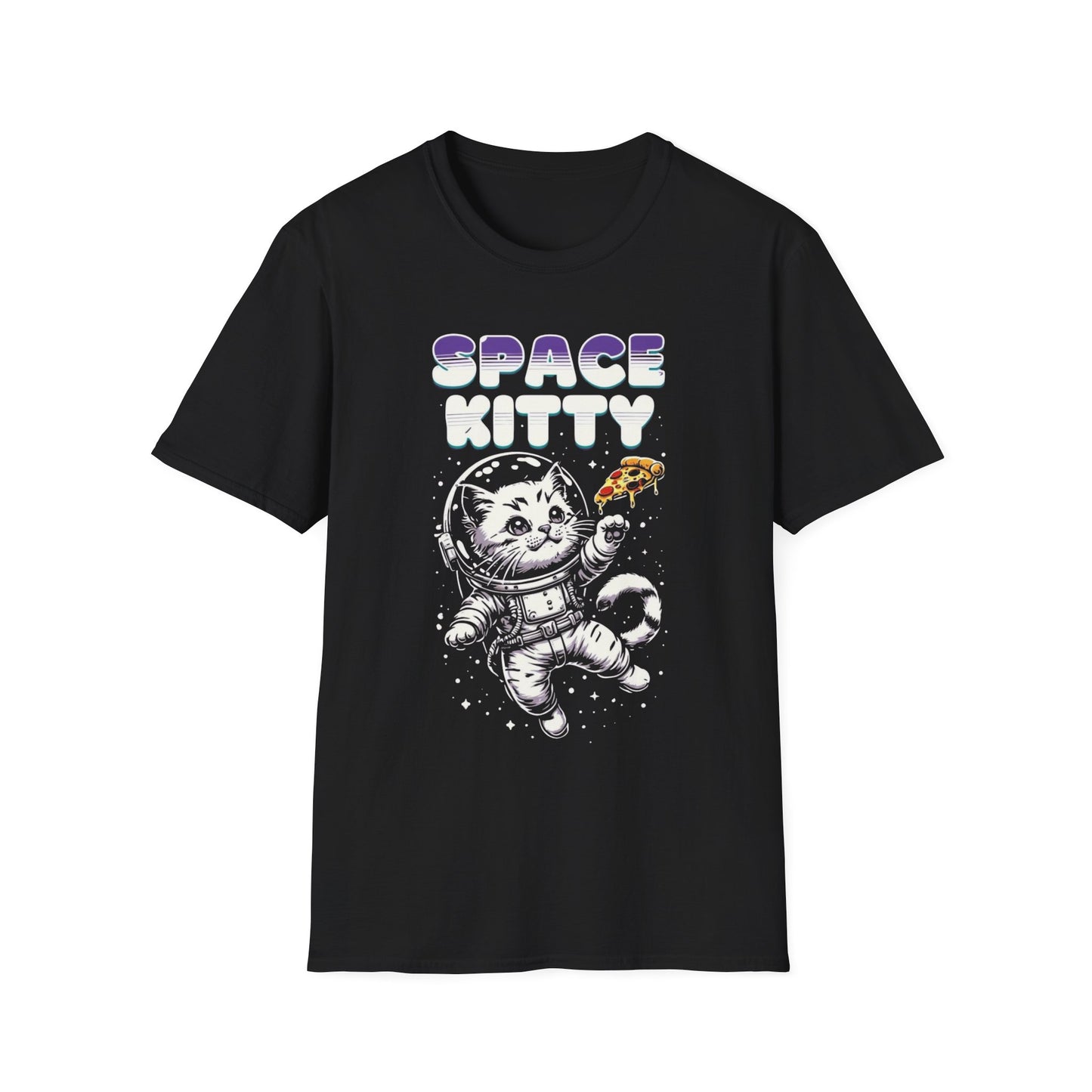 Space Kitty TShirt Funny Cat T-shirt for Funny gifts for Cat Lover T-shirts Funny Cats TShirts Funny Cat Pizza Tee Shirt Space Kitten Tees