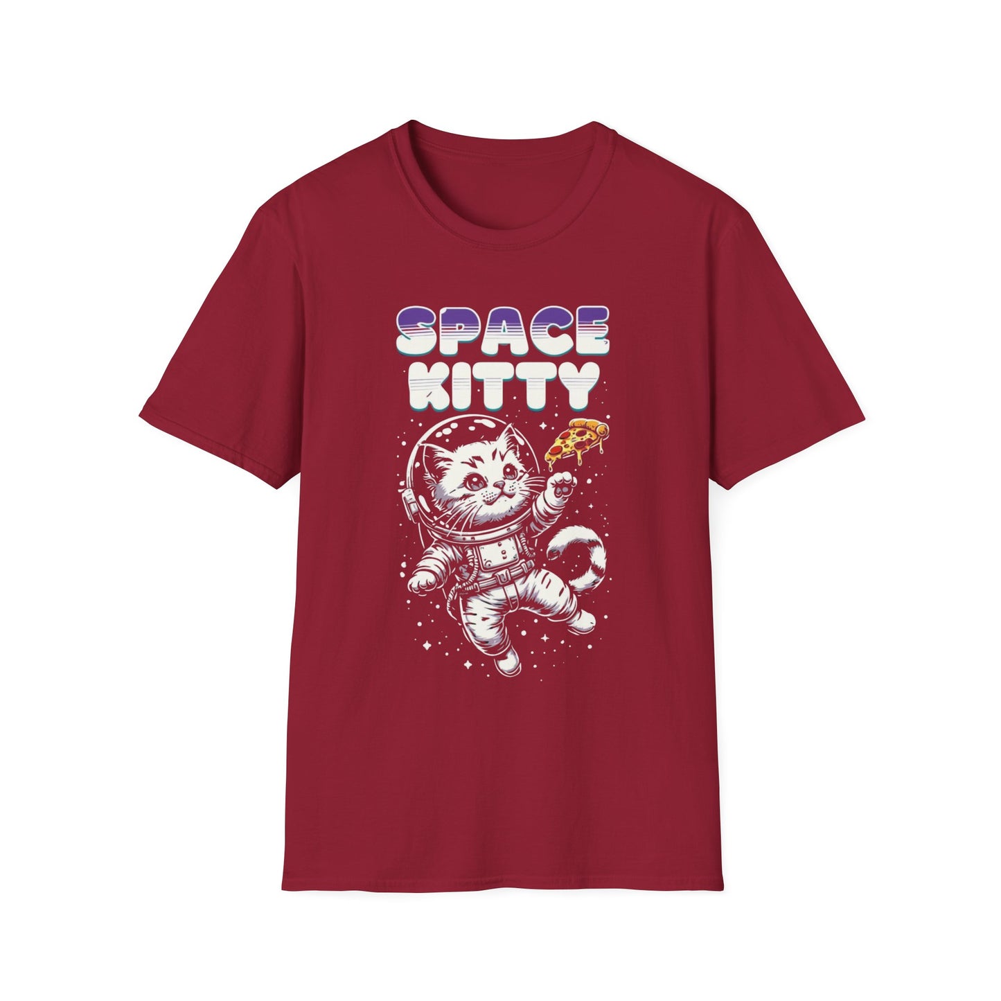 Space Kitty TShirt Funny Cat T-shirt for Funny gifts for Cat Lover T-shirts Funny Cats TShirts Funny Cat Pizza Tee Shirt Space Kitten Tees
