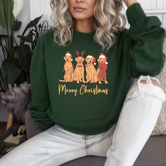 Golden Retriever Sweatshirt for Golden Retriever Lover gift for Golden retriever Mom gifts for Women Sweatshirts for Merry Christmas Sweater