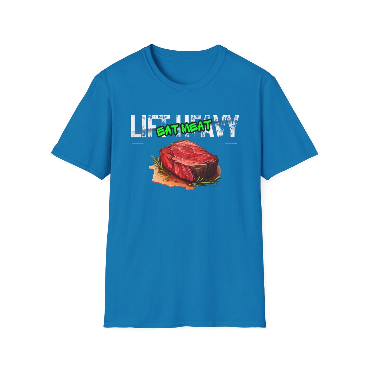 Workout Graphic Tee - lift heavy eat meat - carnivore diet shirt - steak lover gift ideas bbq tshirts