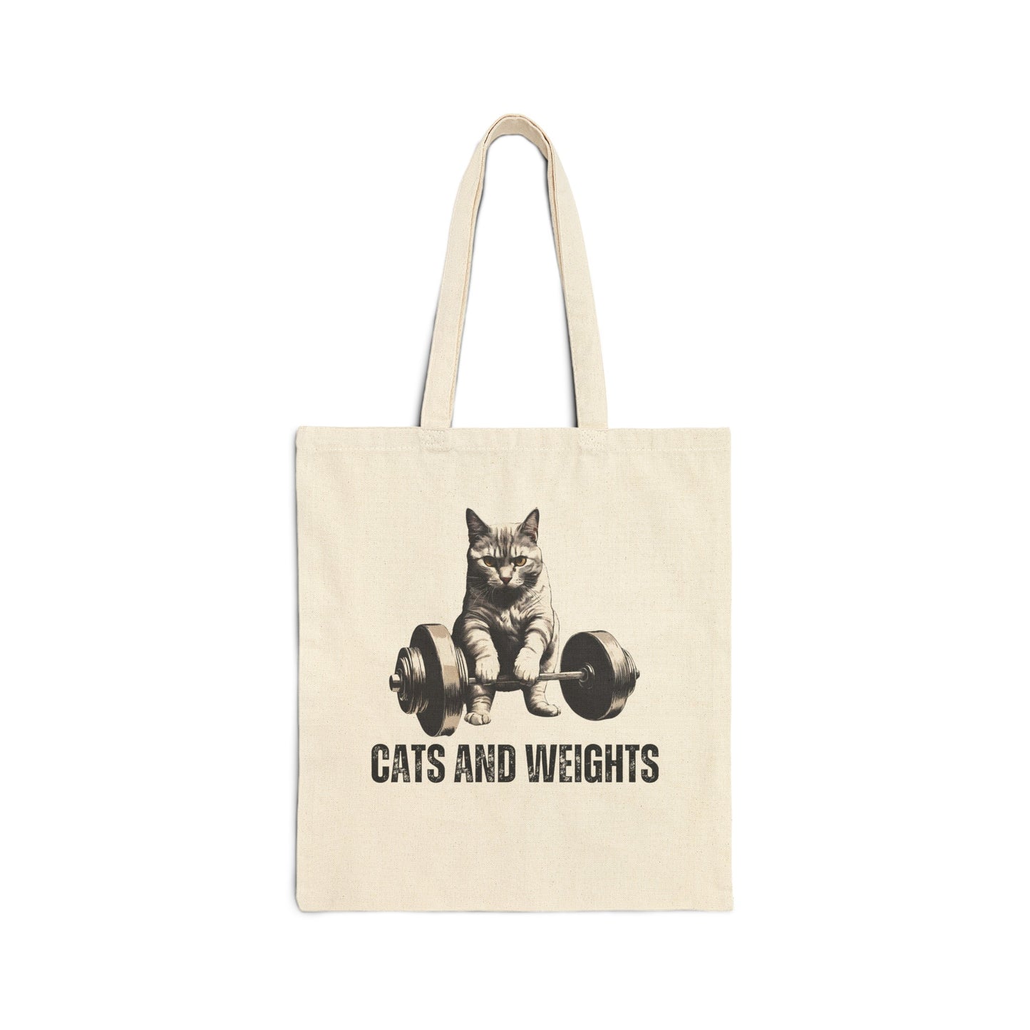 Funny Cat Deadlifting Tote Bag Funny Gym Bags for Cat Lovers gifts for Cat Mom Fitness Tote Bag for Workout lover Cute Kitty Cats Totes