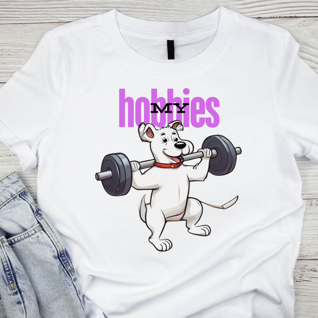 Dog Lover T-shirt for Dog Mom gift for Gym Rat T Shirts for Gym Girl Workout Enthusiasts gifts for Weightlifter gift Crossfit Shirt for Dog Dad