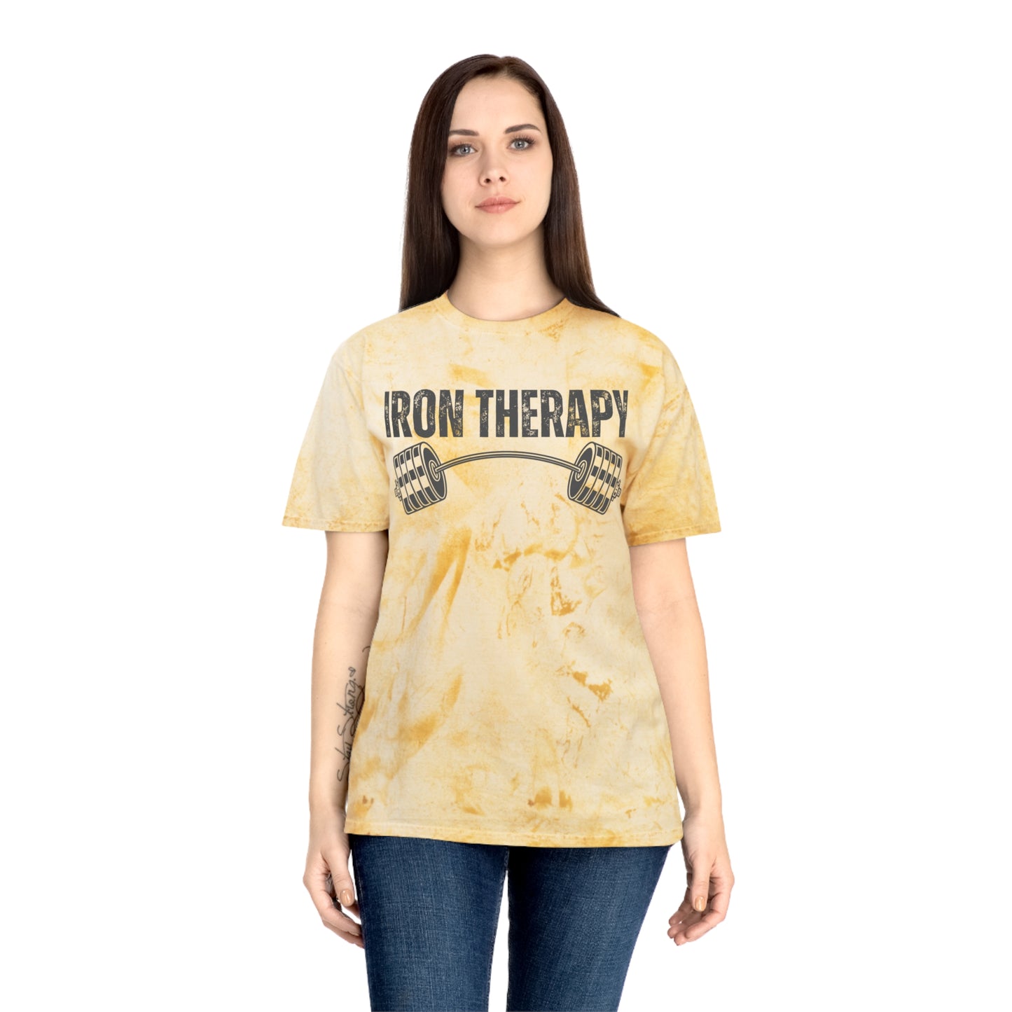 Iron Therapy Shirt Gym Clothes Tie-Dye Fitness T-Shirt Workout Tee Gym Apparel Casual Wear for Fitness Enthusiasts T-shirt for Gym Rat gift