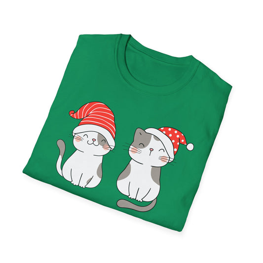 Cute cat Shirt for Christmas presents for Cat Lover gift for Women Shirts for Christmas part T Shirts Funny Kitty T-shirt for Her gifts