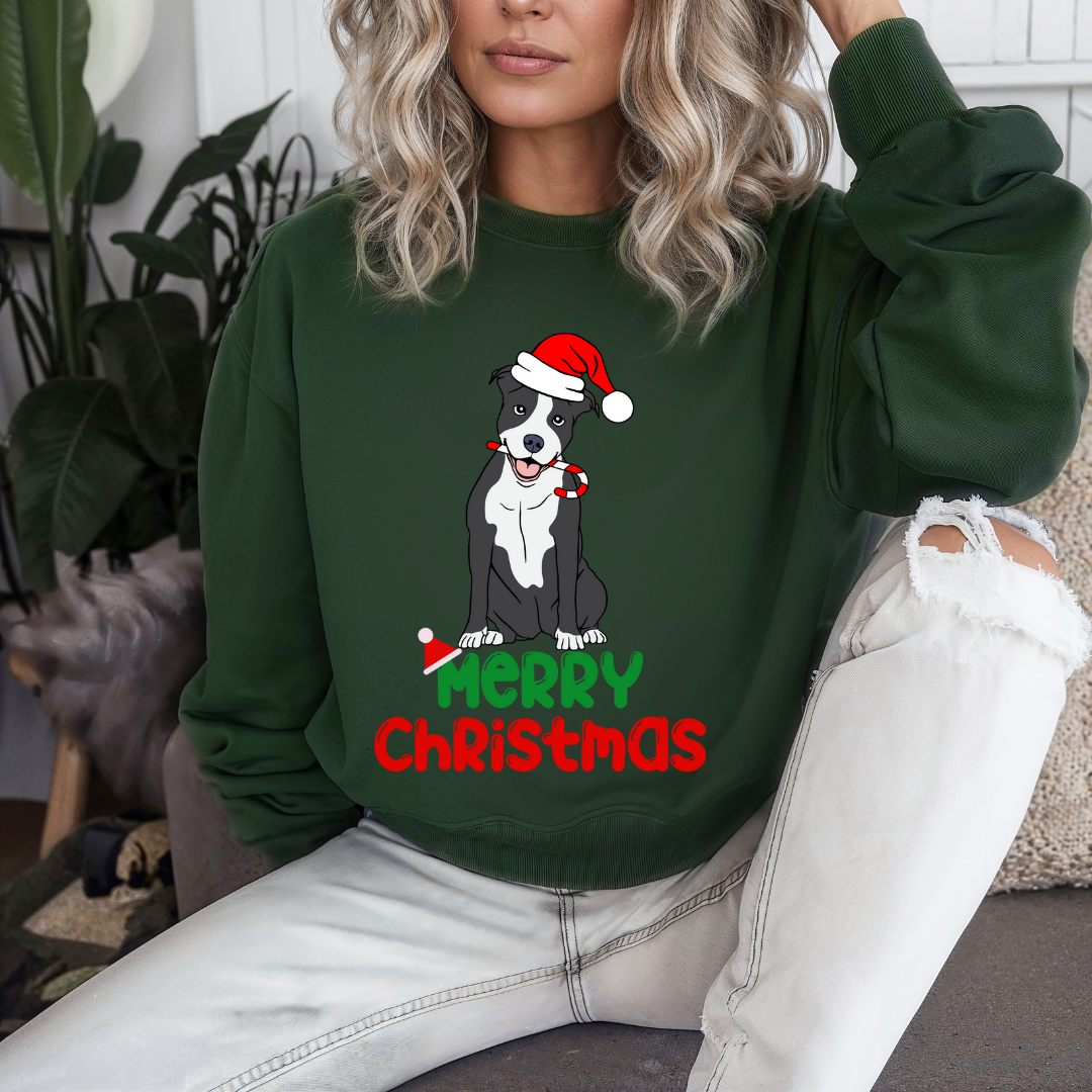 Pit Bull Sweatshirt for Christmas presents for Pit Bulls Lover gift for Dog Mom gifts for Her Cute Dog Sweater for Christmas gifts for Men