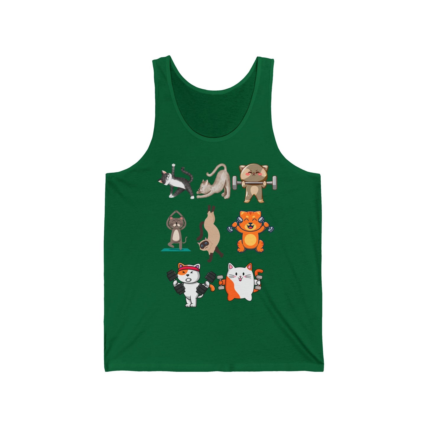 Funny Cat Tank Top for Workout Lover gift for Gym Lovers Tank Tops Cats Lifting Weights Shirt Cat Powerlifting Tank Top Cats Working Out