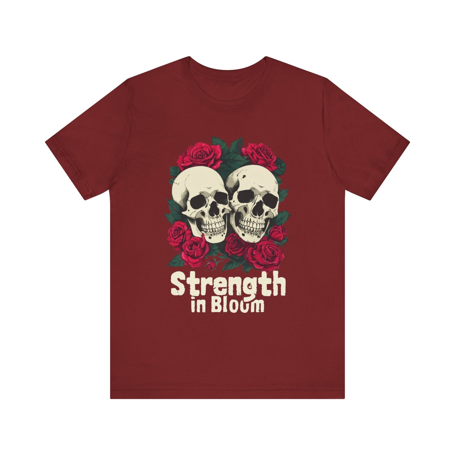 Strength in Bloom Gym Shirt, Floral Workout Tee, Fitness Top, Activewear T-Shirt, Exercise Apparel, Gym Lover Gift