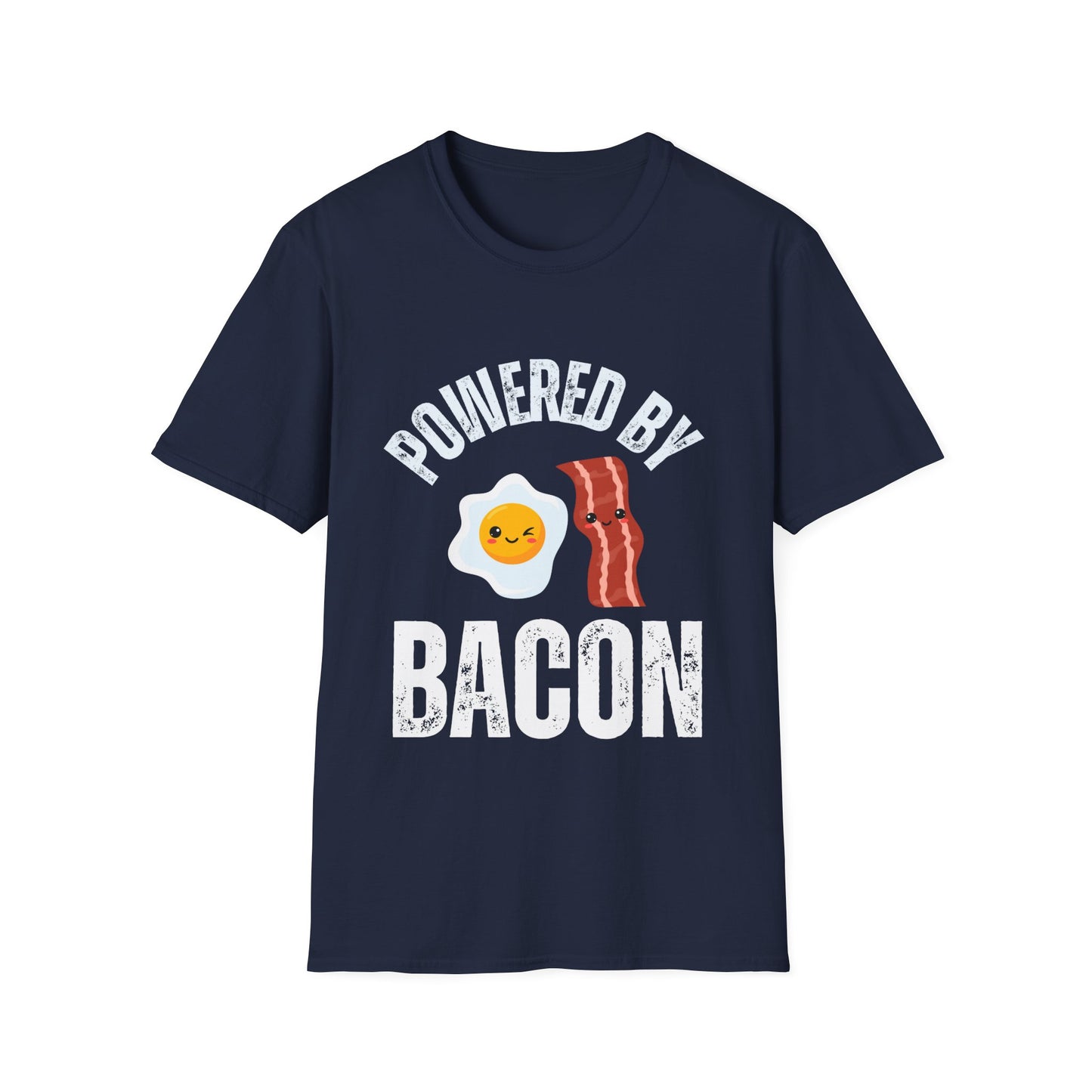 Powered By Bacon T Shirts Funny Meat Shirt - Bacon & Egg T-shirt for Meat Lover Gift for Bacon Lover Shirt for Carnivore gift for Meat T Shirt