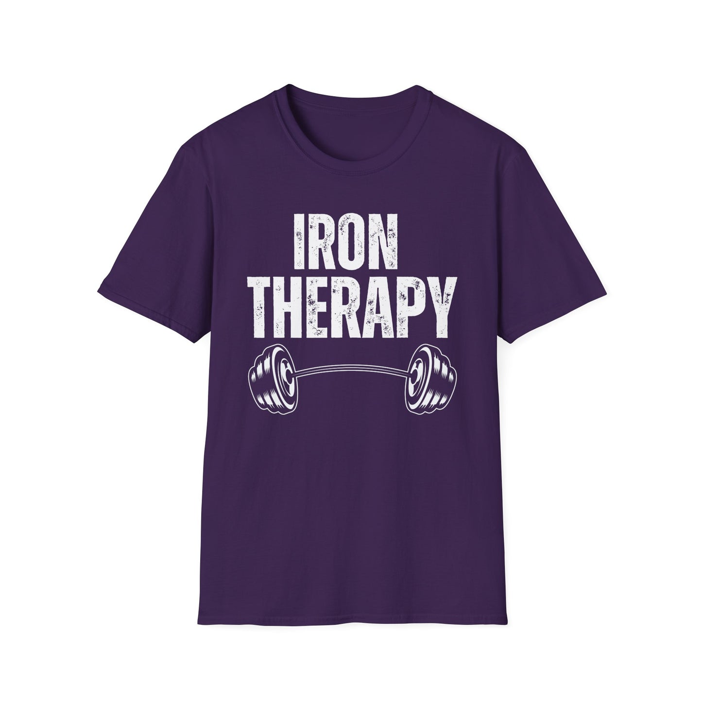 Workout Shirt IRON THERAPY T-shirt for Gym Lover gift for Fitness Lover T Shirt for Cross Fit Lover Weightlifting Shirts for Gym Rat