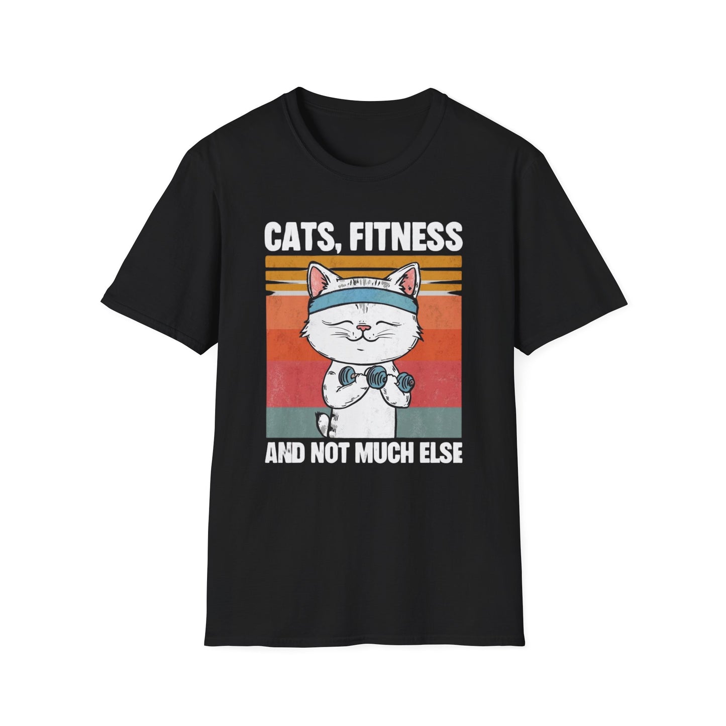 Cat Fitness Shirt for cats Lover gifts for Pet Lovers T-shirt for Gym Rat T Shirt Funny Dog T Shirts CATS Fitness and Not Much Else Tees