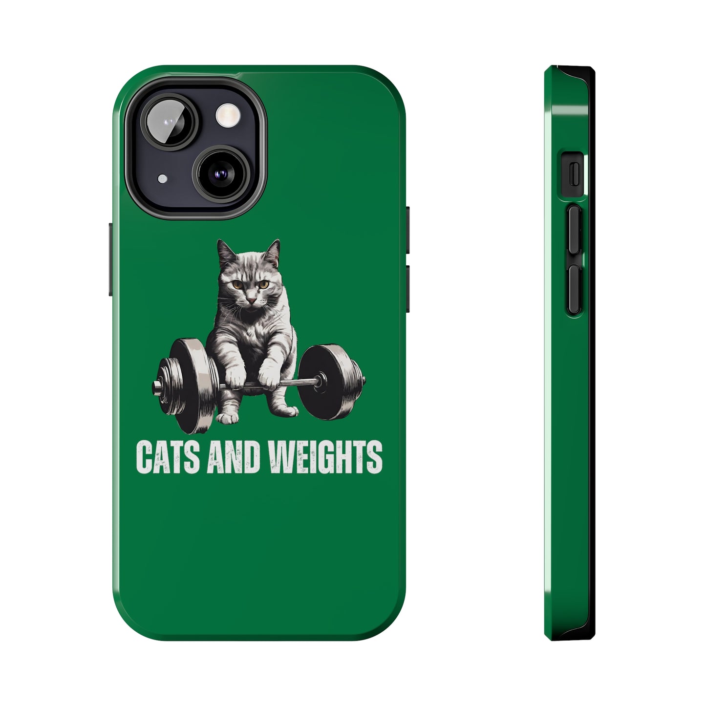 CATS & Weights iPhone case for Gym Lover gift for Cat Lover gifts for Fitness Lover Funny Cat Phone case Workout case
