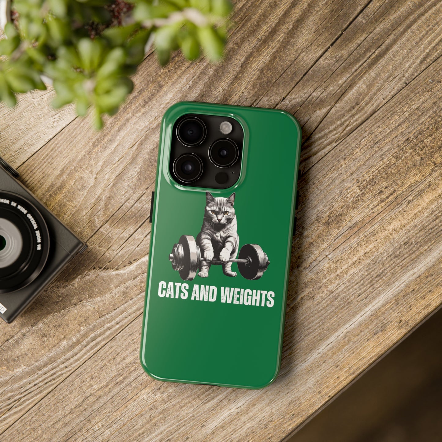CATS & Weights iPhone case for Gym Lover gift for Cat Lover gifts for Fitness Lover Funny Cat Phone case Workout case
