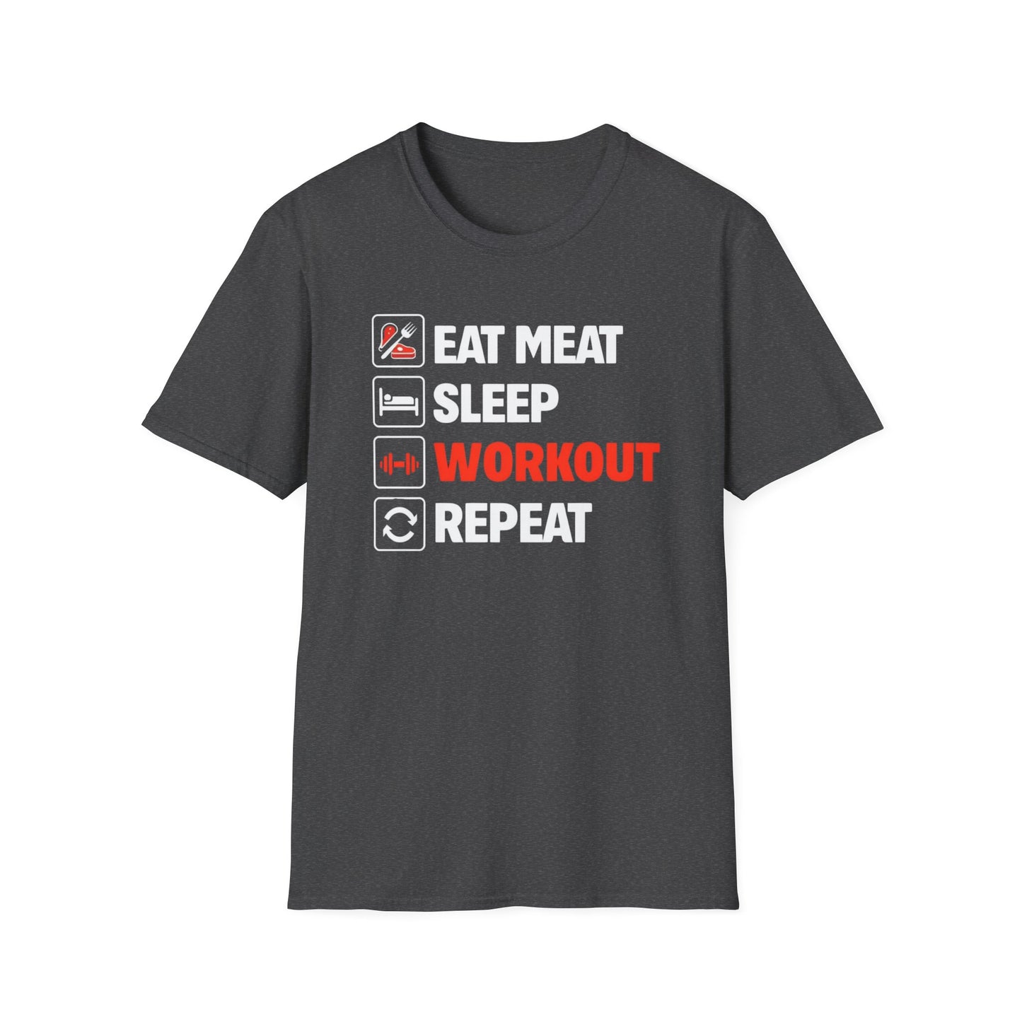 Carnivore Shirt for Working out Lover gifts for Gym T Shirt for Gym Lover gift for Fitness Enthusiast TShirt Eat Meat Sleep Workout Repeat