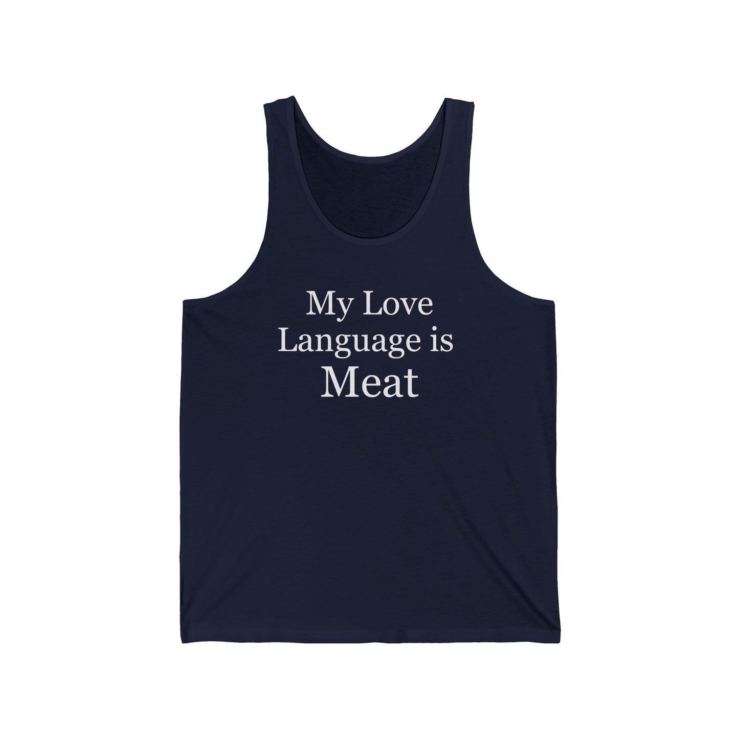 Carnviore Tank Top My Love Language is Meat Tank Top for Barbecue Tank Tops for Mens gifts for Cooking Shirt Funny Food Tank Tops