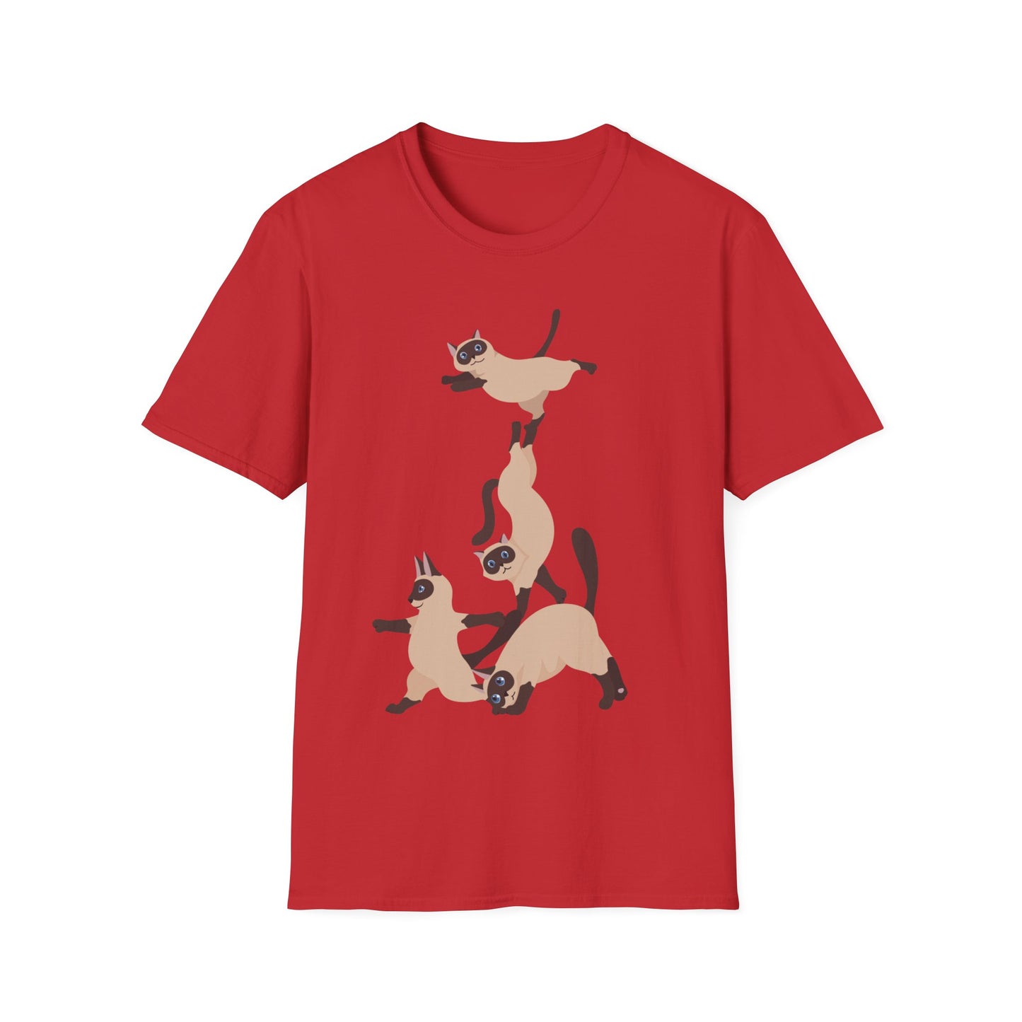 Funny CAT YOGA tee! Siamese Cat's doing yoga! Cat Lover gift for Yoga Lover gift Unisex Soft Cotton T-Shirt
