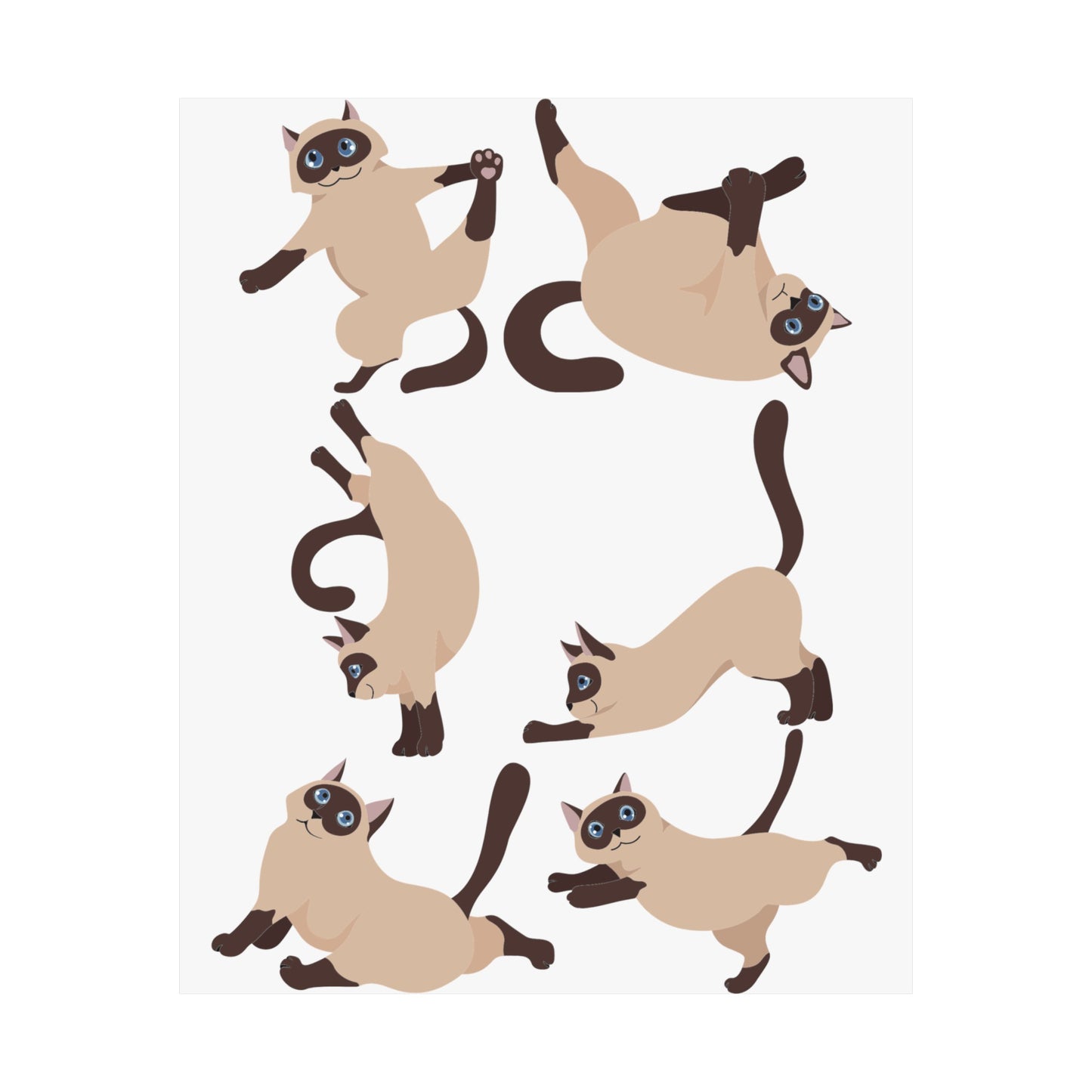 Funny Gym Poster for Cat Lover gift for Cats Mom gifts for Dad Funny Kitty Cats Doing Yoga Posters Workout Fitness Gym rat Wall Art