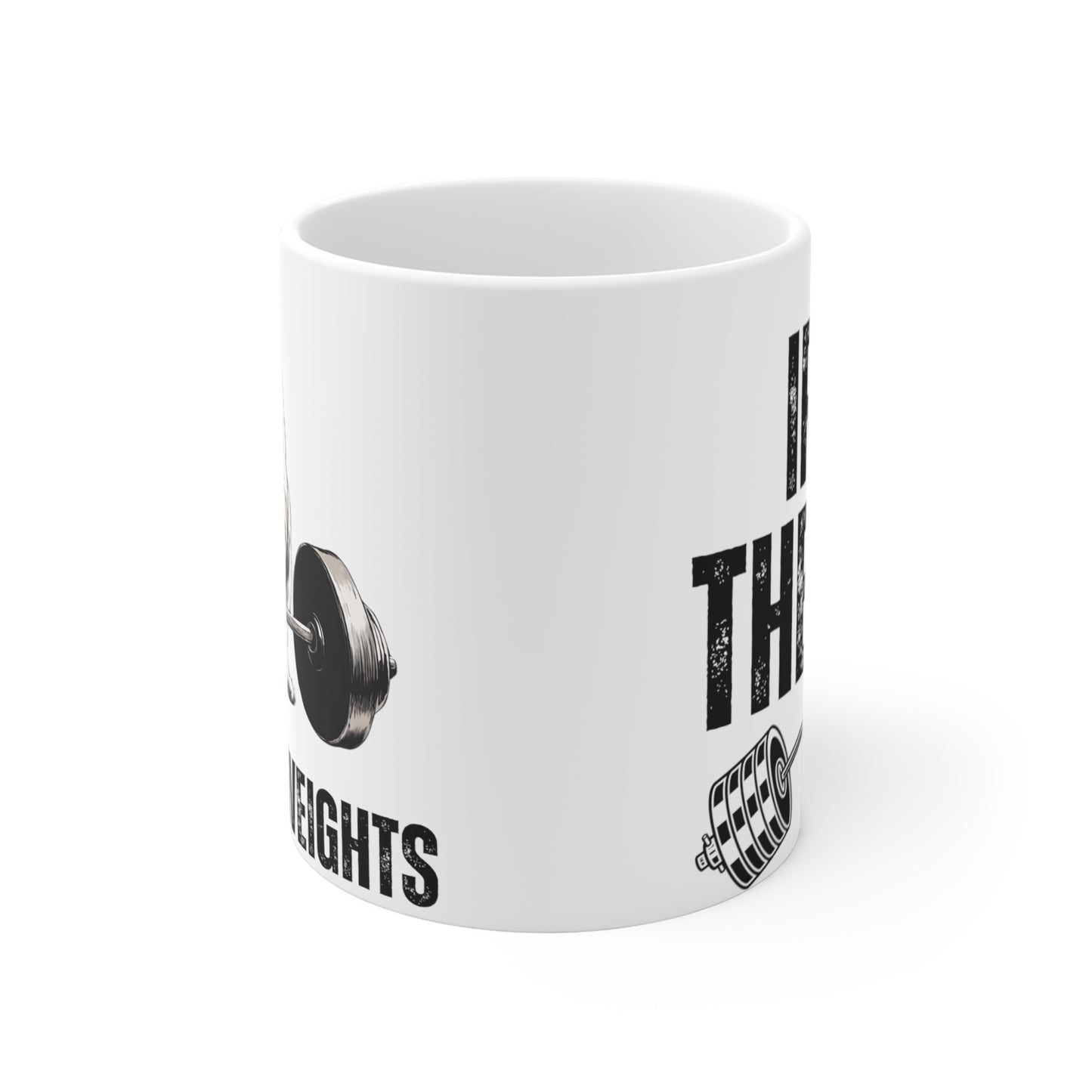 CATS & WEIGHTS Mug for Cat Lover gift for Gym Lover gift for Fitness Lover Coffee Mug for Coffee Lover Cat Mom Mug 11oz Workout Cat