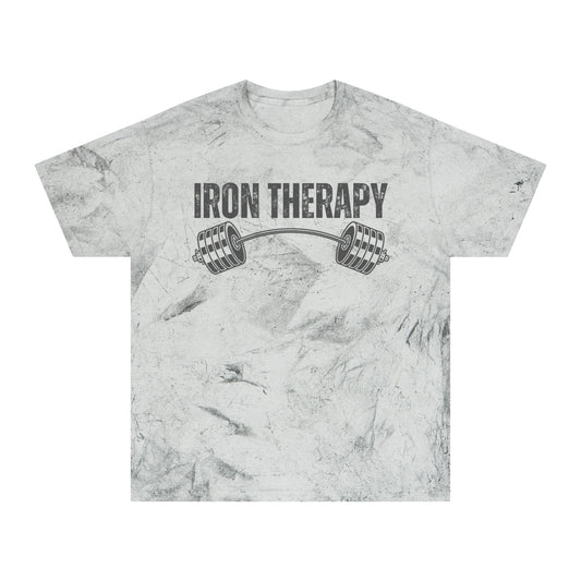 Iron Therapy Shirt Gym Clothes Tie-Dye Fitness T-Shirt Workout Tee Gym Apparel Casual Wear for Fitness Enthusiasts T-shirt for Gym Rat gift