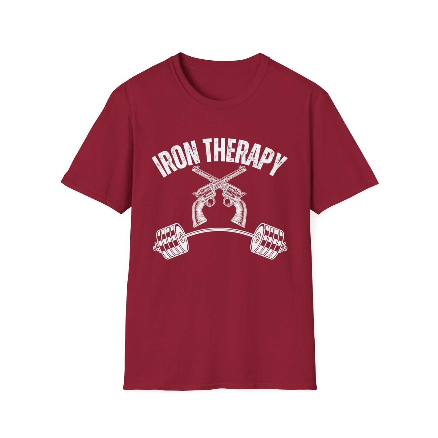 Workout Shirt for Gun Lover gift for Weightlifting T-shirt for Gym Lover gifts for Powerlifting Tee Shirts for Him Iron Therapy Shirt