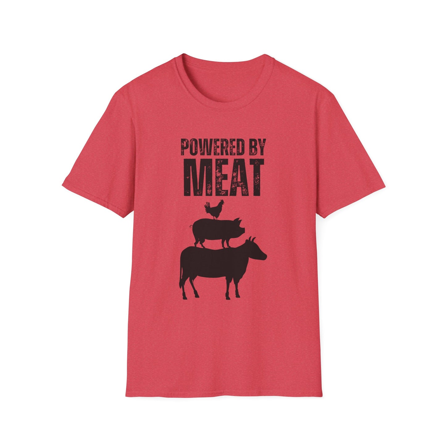 POWERED BY MEAT Shirts for Carnivores Funny MEAT T-shirt for Meat Lover Gift for Carnivore Shirt Healthy Diet T Shirt