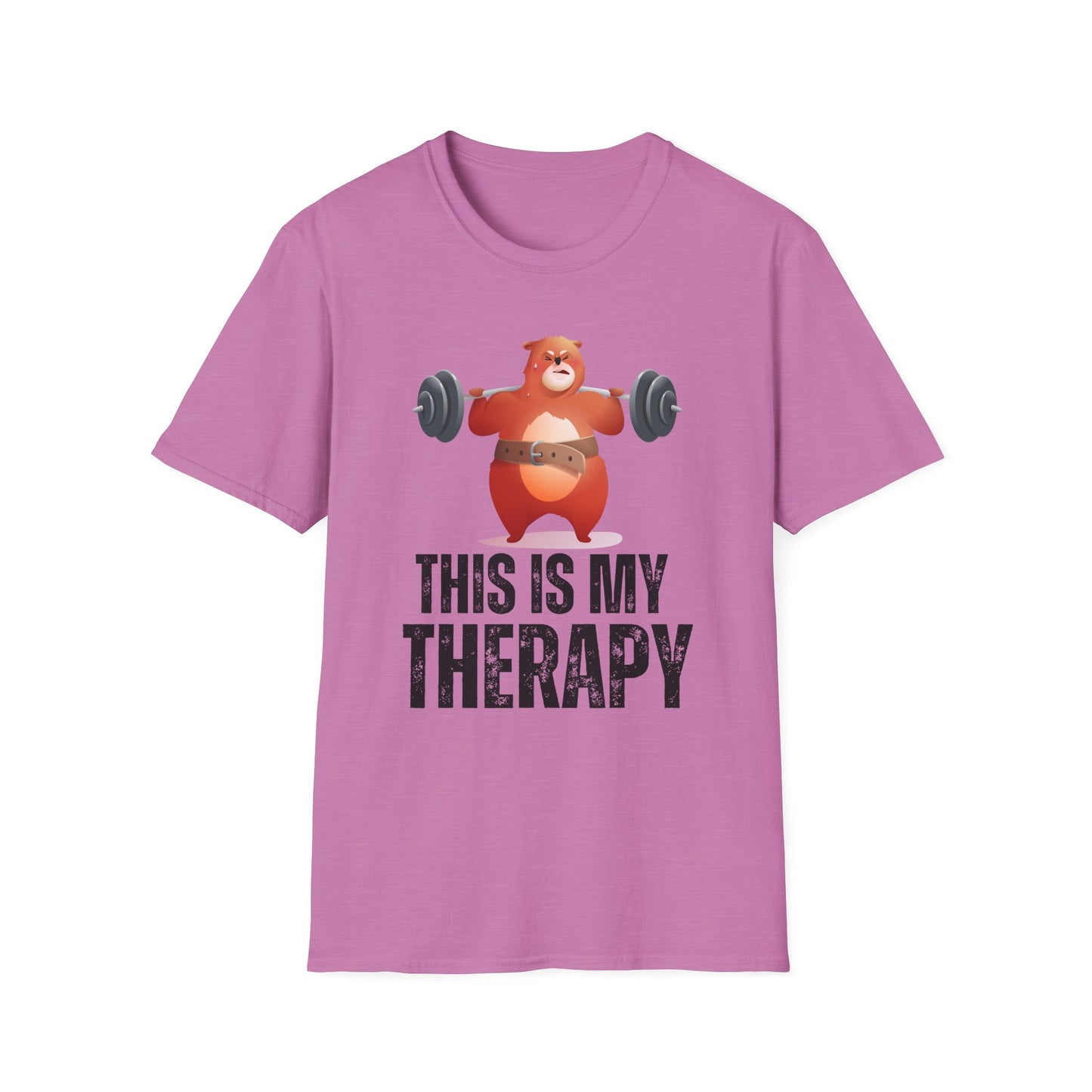 Funny Bear Working out T-shirt for Gym Lover gift for Weightlifting Lover Shirt The GYM is my THERAPY T Shirt