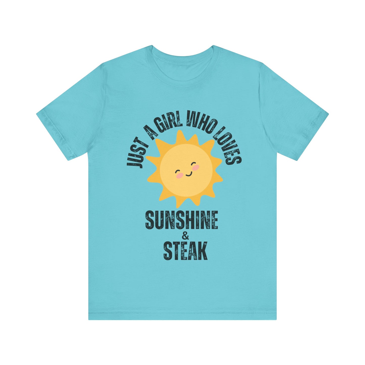 Steak and Sunshine Unisex Tee, Carnivore Diet Top, Foodie T-Shirt, Meat Lover Shirt, BBQ Party Wear, Grilling Apparel