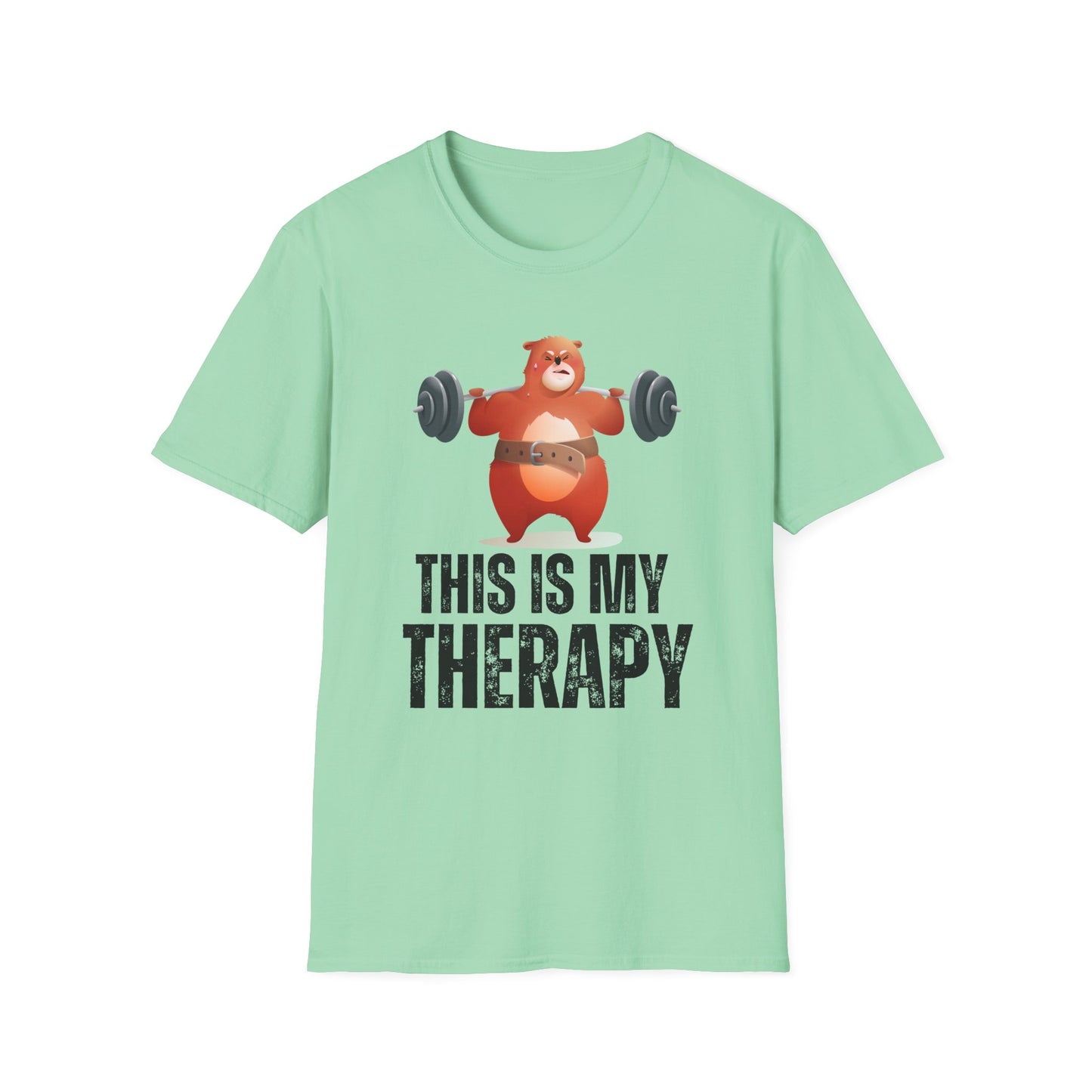Funny Bear Working out T-shirt for Gym Lover gift for Weightlifting Lover Shirt The GYM is my THERAPY T Shirt