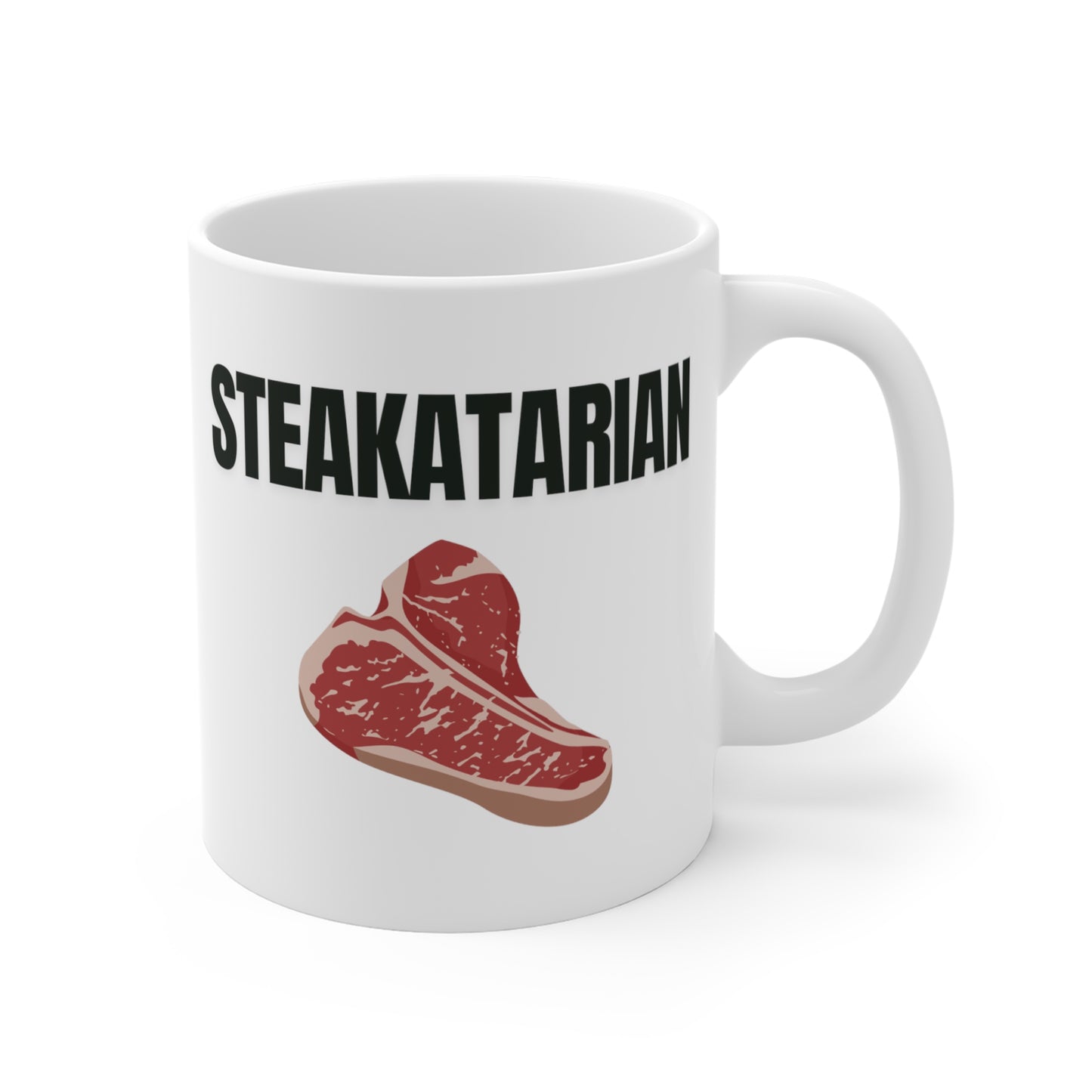 Funny Mug for Steak Lover gift for Meat Lover Mug -Steakatarian! Steak Lover's and Carnivore gift! Grill master Ceramic Mug