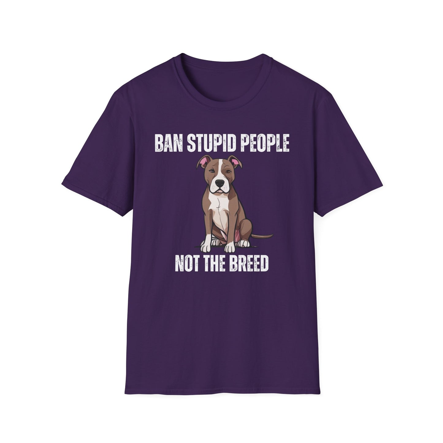 Pit Bulls Awareness Shirt for Pit Bull Mom T Shirt for Pit Bull Lovers gift for Dog Moms gifts for Dog Dad T-shirt Ban Stupid People Not The Breed T Shirts Funny Dog T shirts