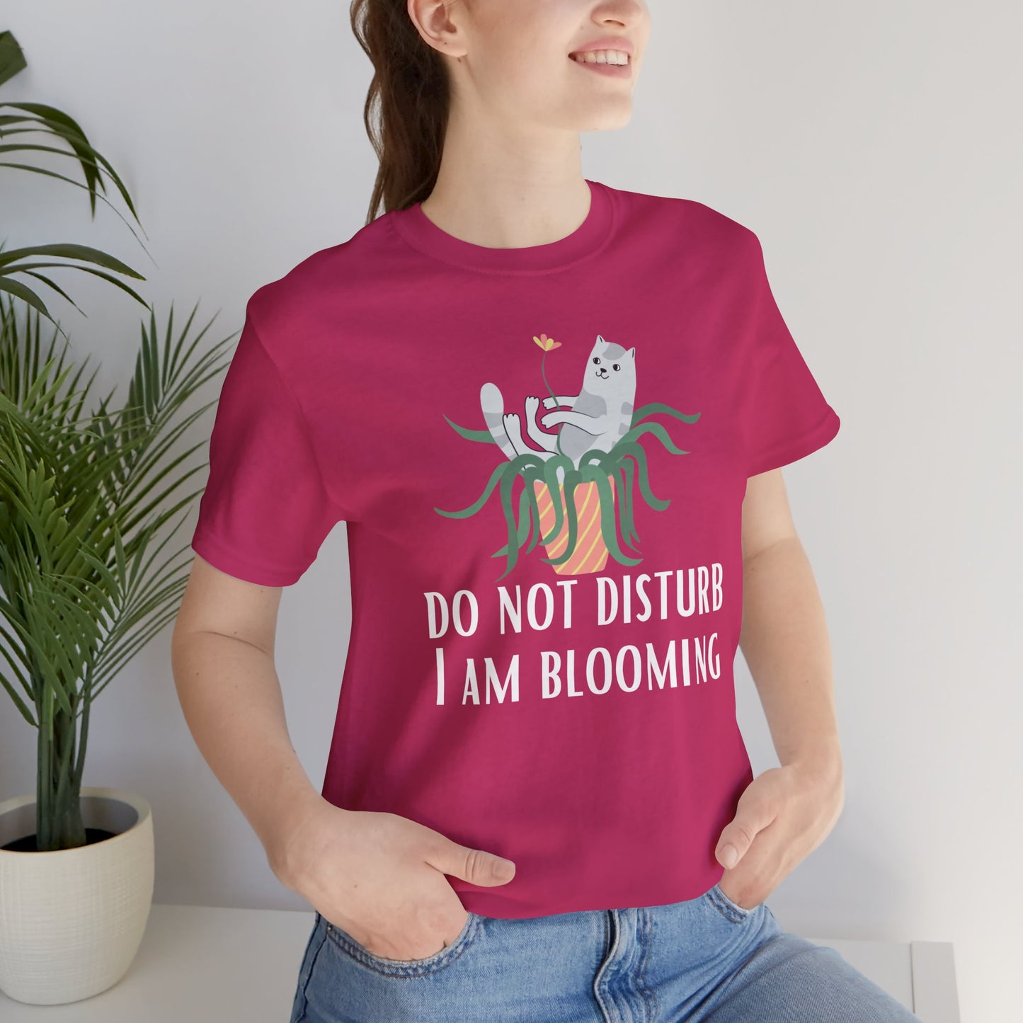Cat T-shirt for Cat Lover Shirts for Plant Lover T Shirts DO Not Disturb Tee for Introverts gift ideas Gardening Kitty T-shirts for Moms