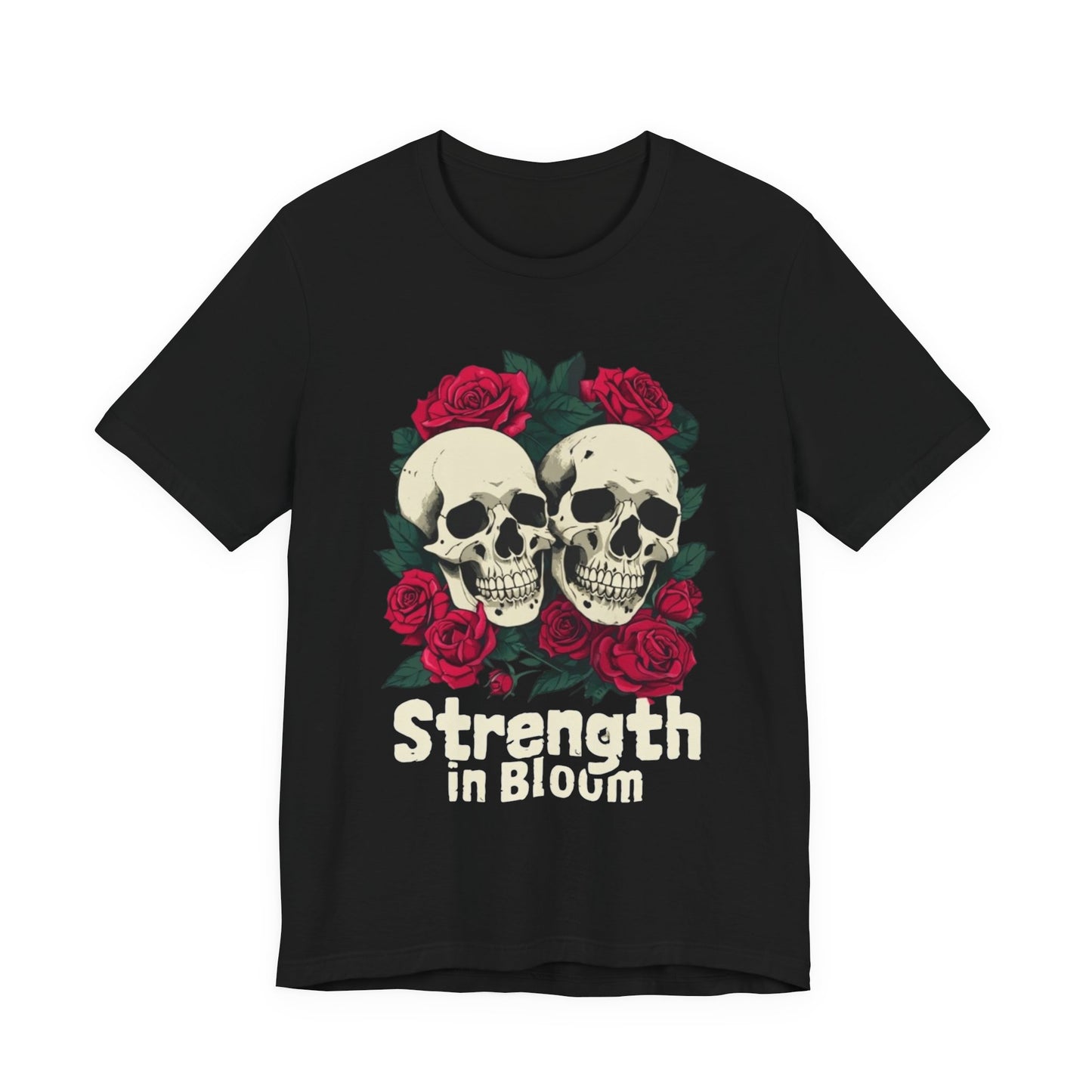 Strength in Bloom Gym Shirt, Floral Workout Tee, Fitness Top, Activewear T-Shirt, Exercise Apparel, Gym Lover Gift