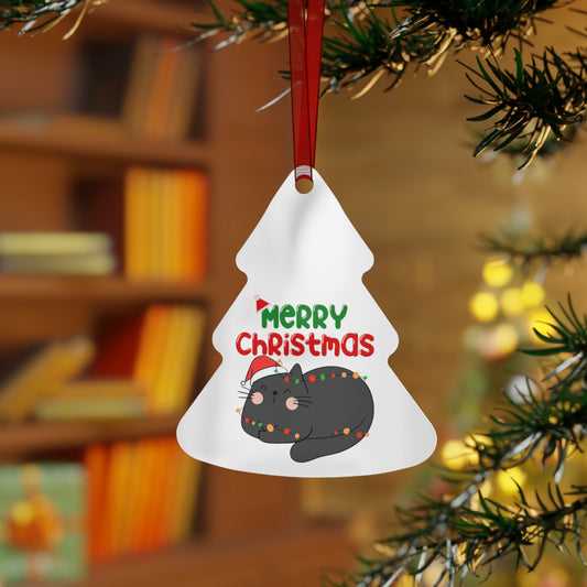 Merry Christmas Ornament for Cat Lovers Ornament Funny Cat Ornaments for Black Cat Lovers presents for Christmas Tree Ornaments