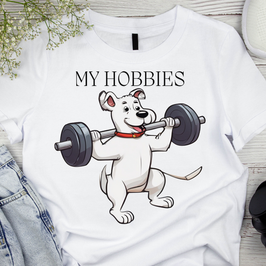 Dog Workout Shirt Funny Dogs Weightlifting T-shirt for Gym Lover gift for Dog Lover gifts for Her Cartoon Dog T Shirts Funny Powerlifting gift