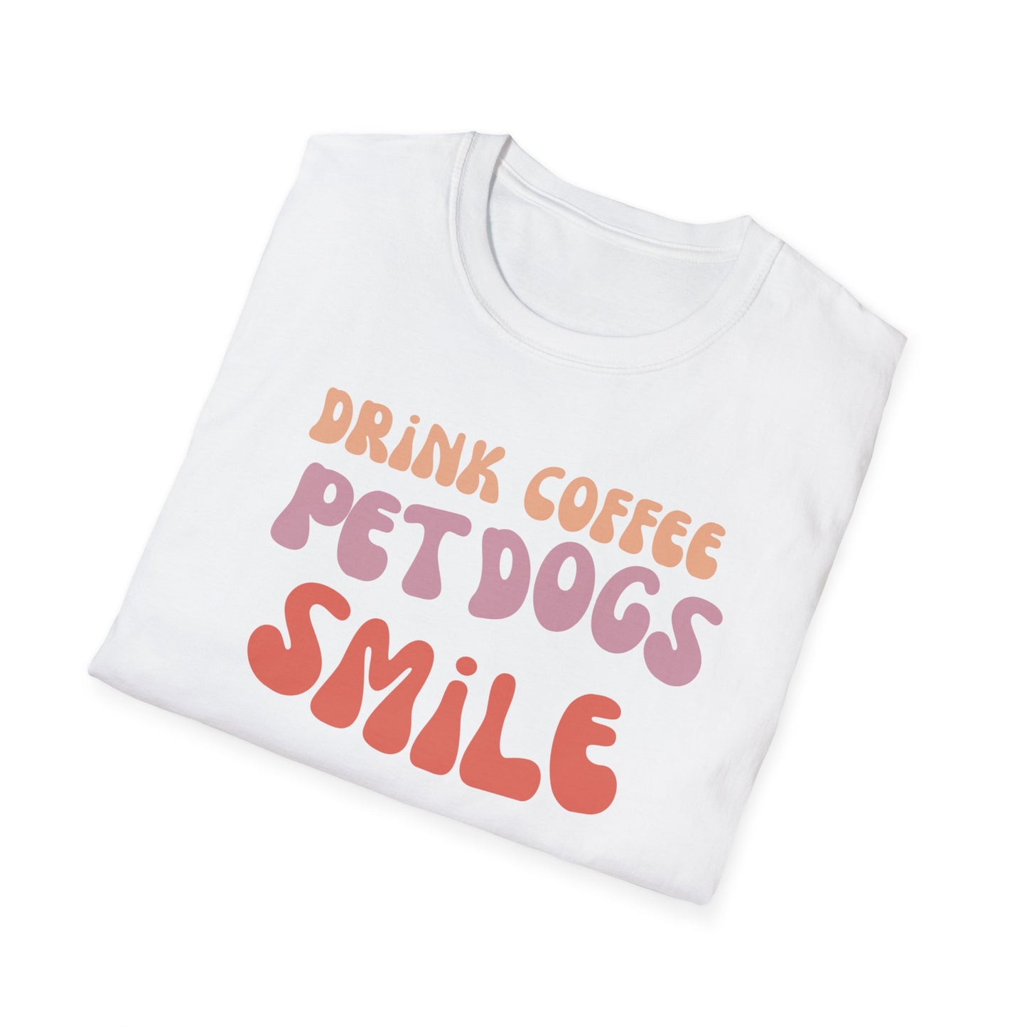 Groovy Dog Shirt for Coffee Lover Tees Retro Dog Tshirt for Dog Lover gift for Dog Mom present for Christmas gifts for Her Smile T-shirts