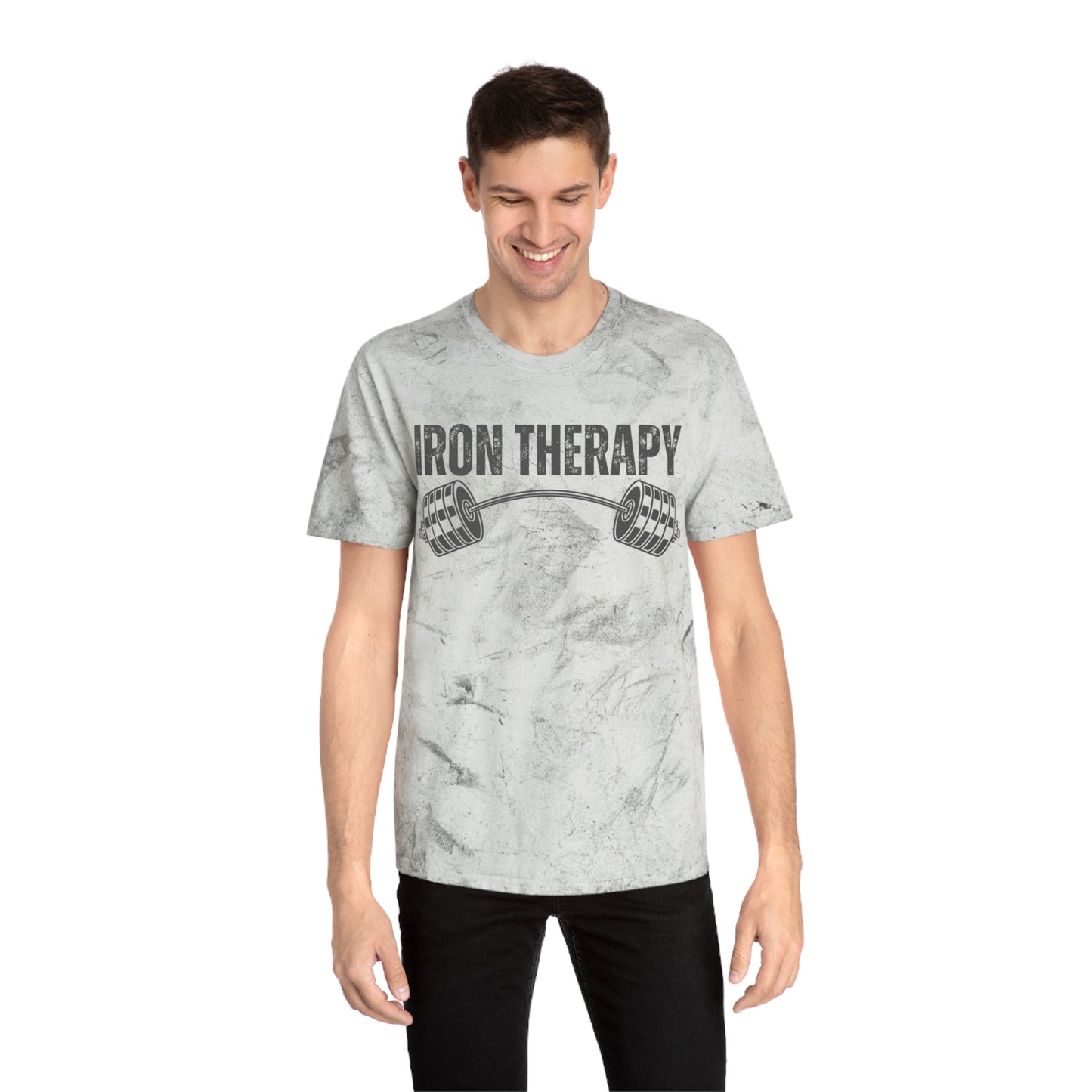 Iron Therapy Shirt Gym Clothes Tie-Dye Fitness T-Shirt Workout Tee Gym Apparel Casual Wear for Fitness Enthusiasts T-shirt for Gym Rat gift
