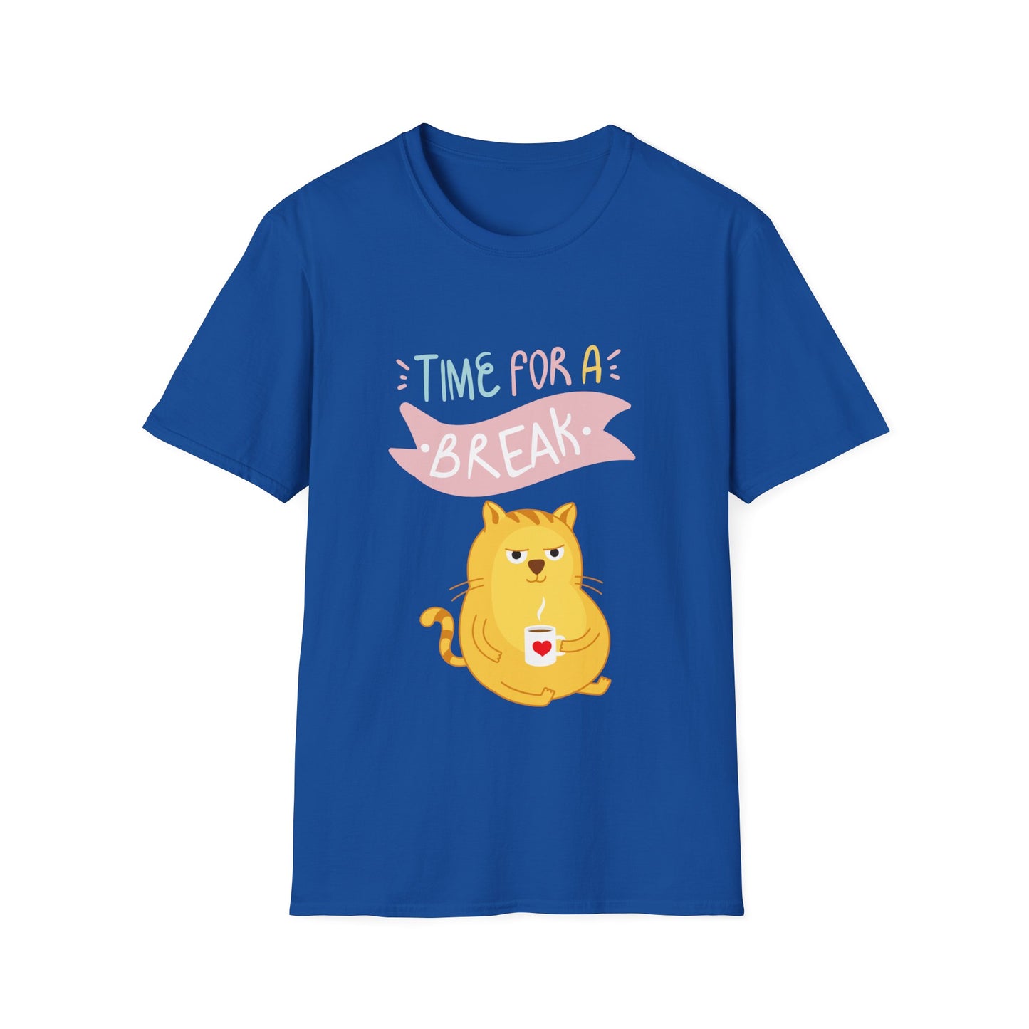 Funny Cat Shirt for Funny gift for Cat Lover T-shirt TIME for a BREAK T shirt Cat gift Cute Cats Shirts Funny Cat Tee for Coffee Lover gift