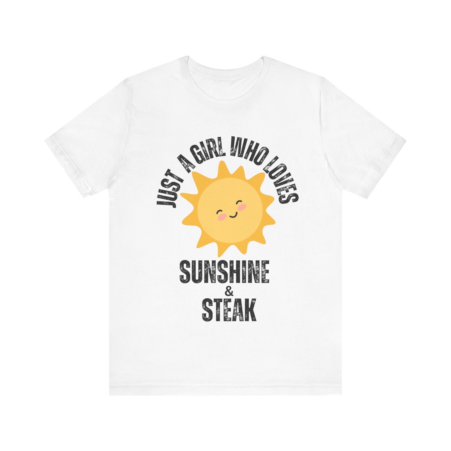 Steak and Sunshine Unisex Tee, Carnivore Diet Top, Foodie T-Shirt, Meat Lover Shirt, BBQ Party Wear, Grilling Apparel