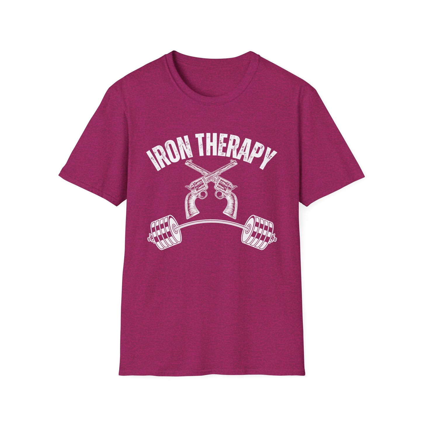 Workout Shirt for Gun Lover gift for Weightlifting T-shirt for Gym Lover gifts for Powerlifting Tee Shirts for Him Iron Therapy Shirt