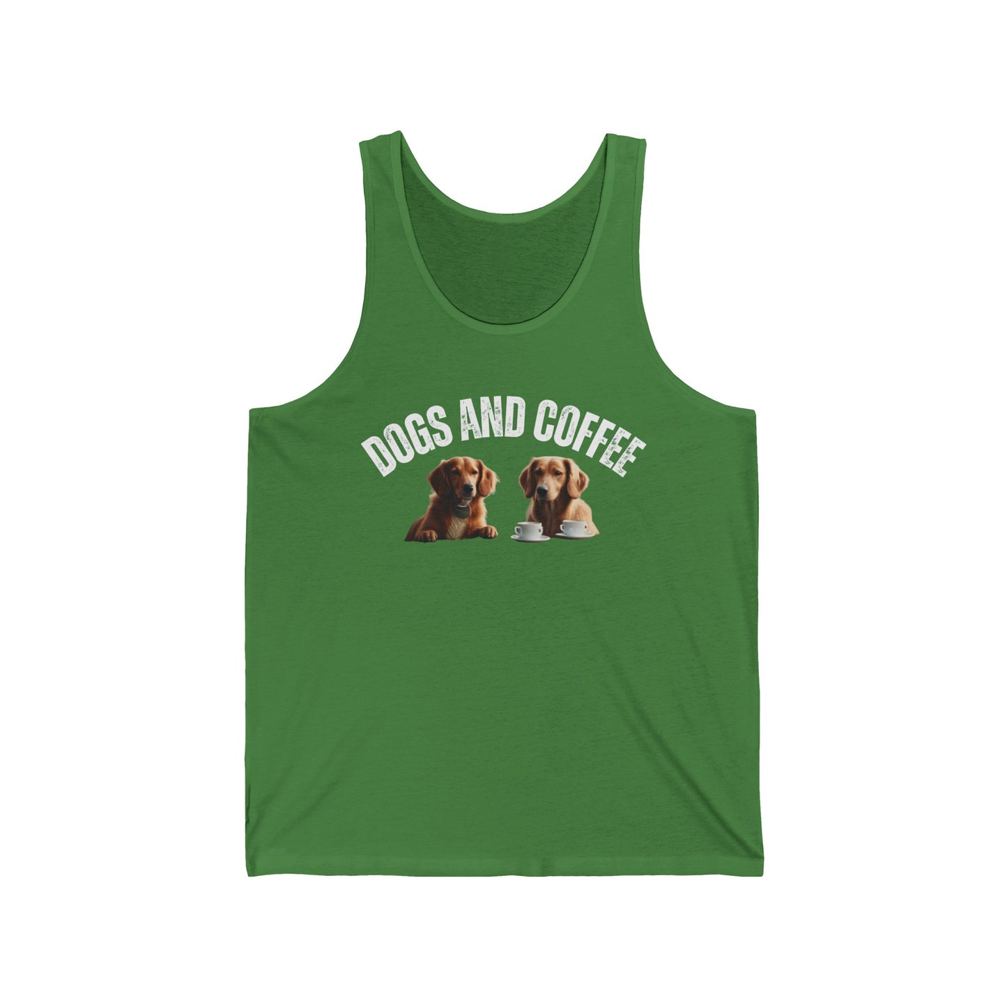 Dogs and Coffee Tank Top for Dog Lover Tank tops for Dog Mom gift for Golden Retriever gifts for Golden Retriever Lover Tank Tops