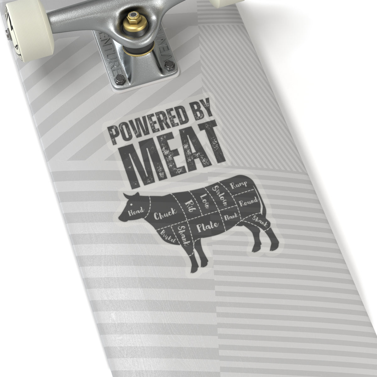 Powered By Meat Funny Cow Sticker for Carnivore gift for Meat Lovers gifts for bbq lover grilling sticker food stickers foodie gifts