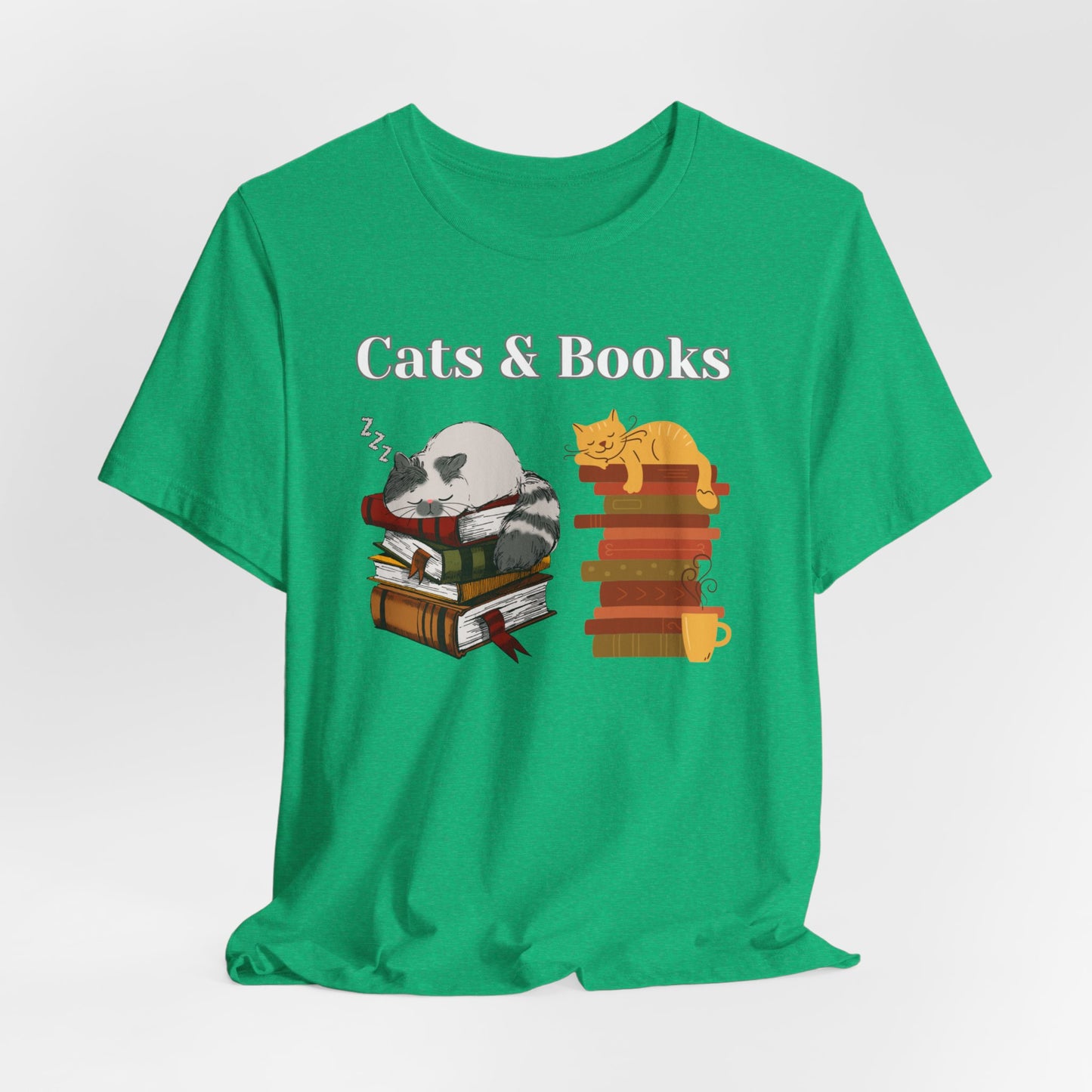 Cat Lover T-shirt for Book Lover gift for Cat Lover gifts for Cat Dad gift for Cat Mom gift - CATS & BOOKS Shirt