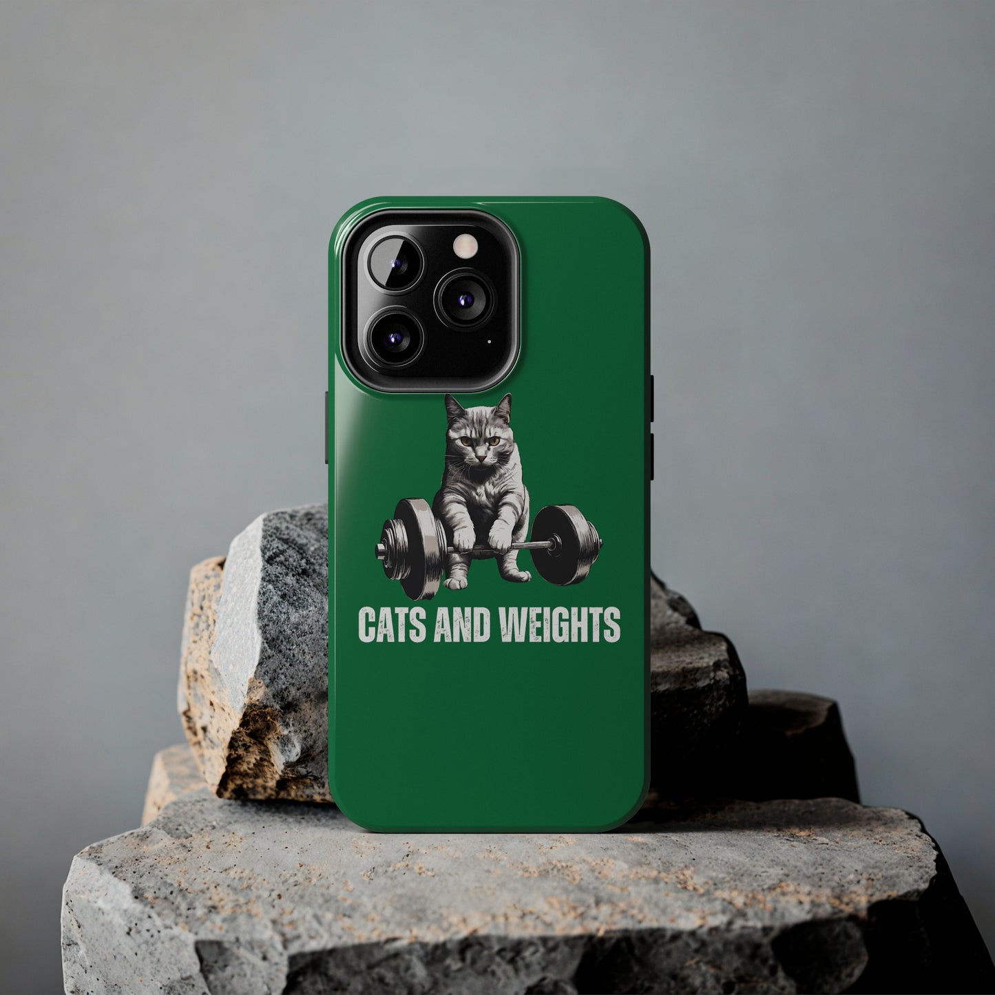 CATS & Weights iPhone case for Gym Lover gift for Cat Lover gifts for Fitness Lover Funny Cat Phone case Workout case