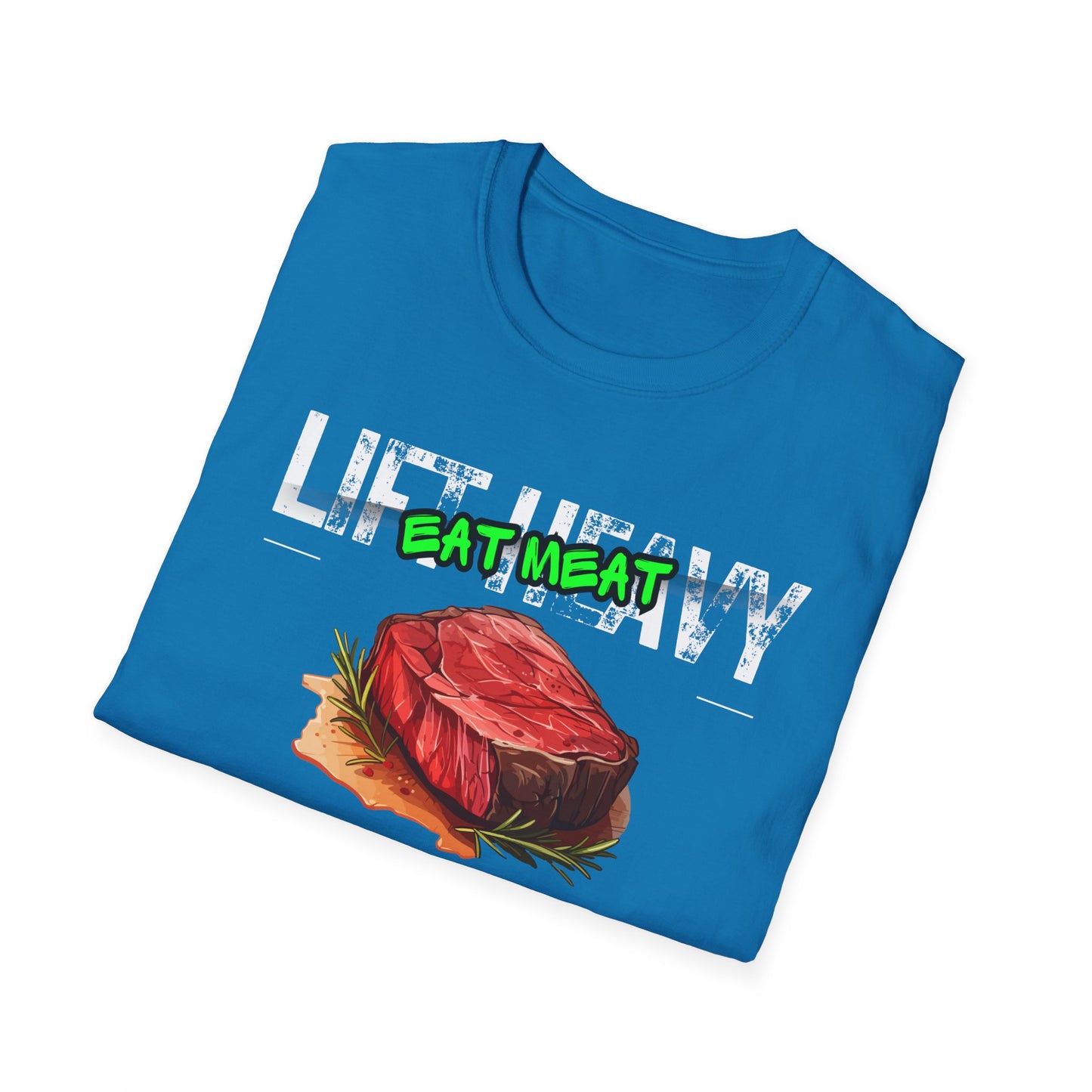Workout Graphic Tee - lift heavy eat meat - carnivore diet shirt - steak lover gift ideas bbq tshirts